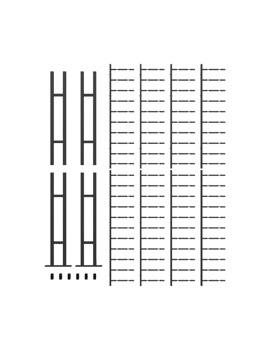 Ultra Wine Racks & Cellars Floor-to-Ceiling Mounted Wine Rack Display – 2-Sided (42 Bottles)