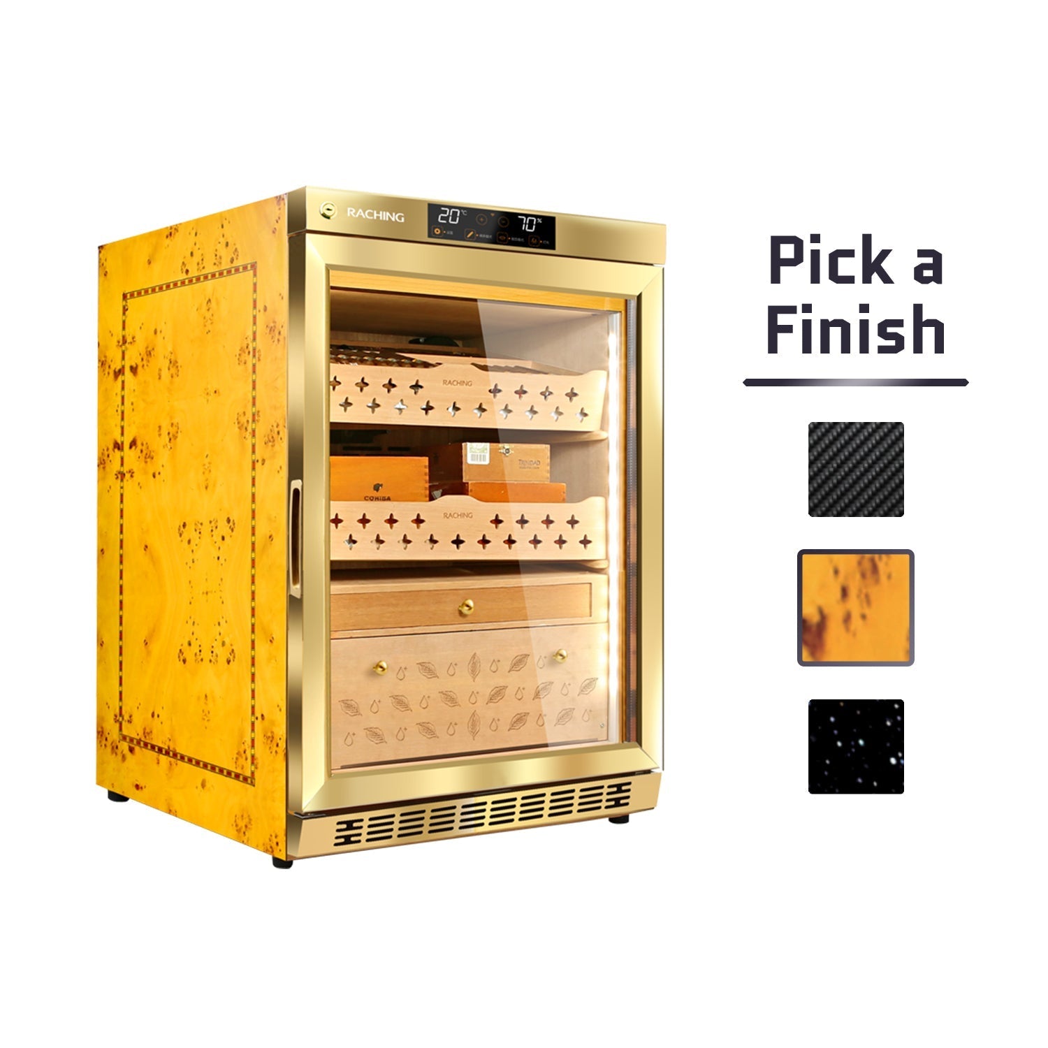 Raching MON800A – Electric Climate Control Cabinet Humidor (600 Cigars)