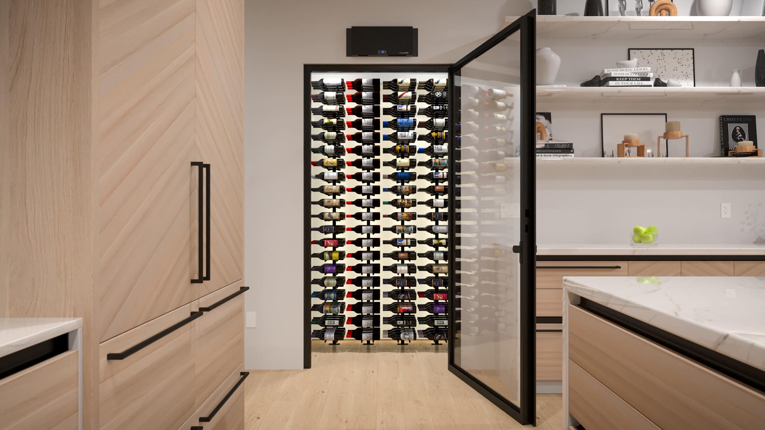 Ultra Wine Racks & Cellars HZ Minimalist Series 1-Sided Wine Rack Display (60 Bottles)