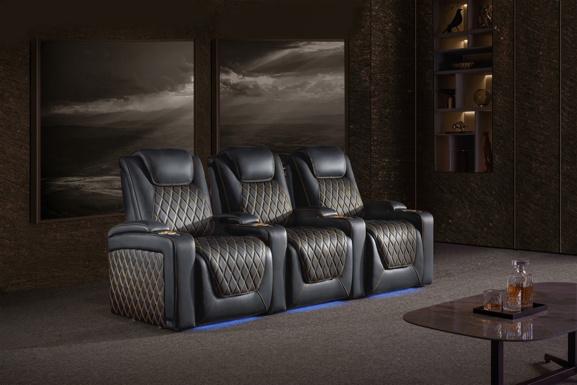 Valencia Oslo Ultimate 20K Italian Semi-Aniline Leather Theater Seating – 2025 Edition