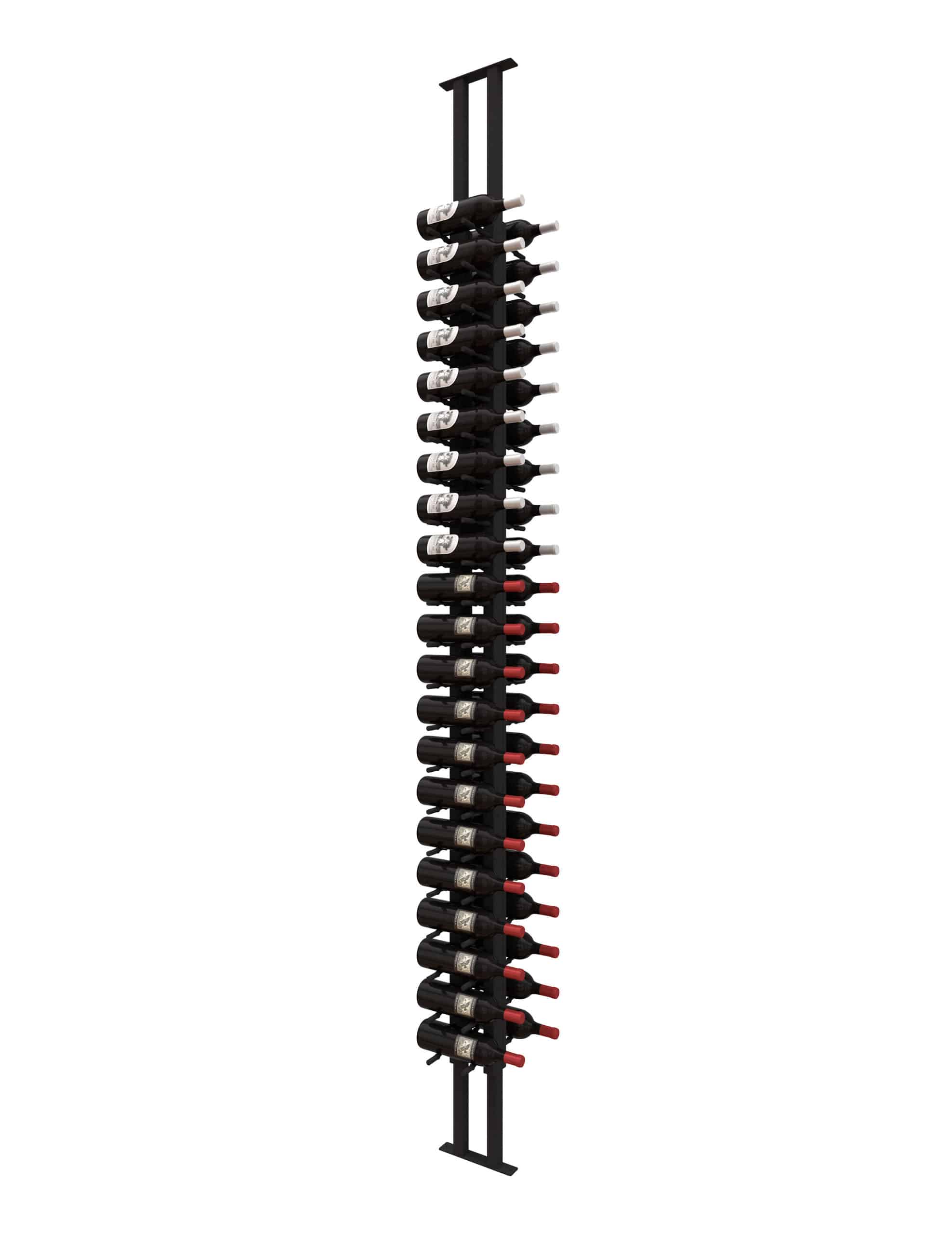 Ultra Wine Racks & Cellars Floor-to-Ceiling Mounted Wine Rack Display – 2-Sided (42 Bottles)