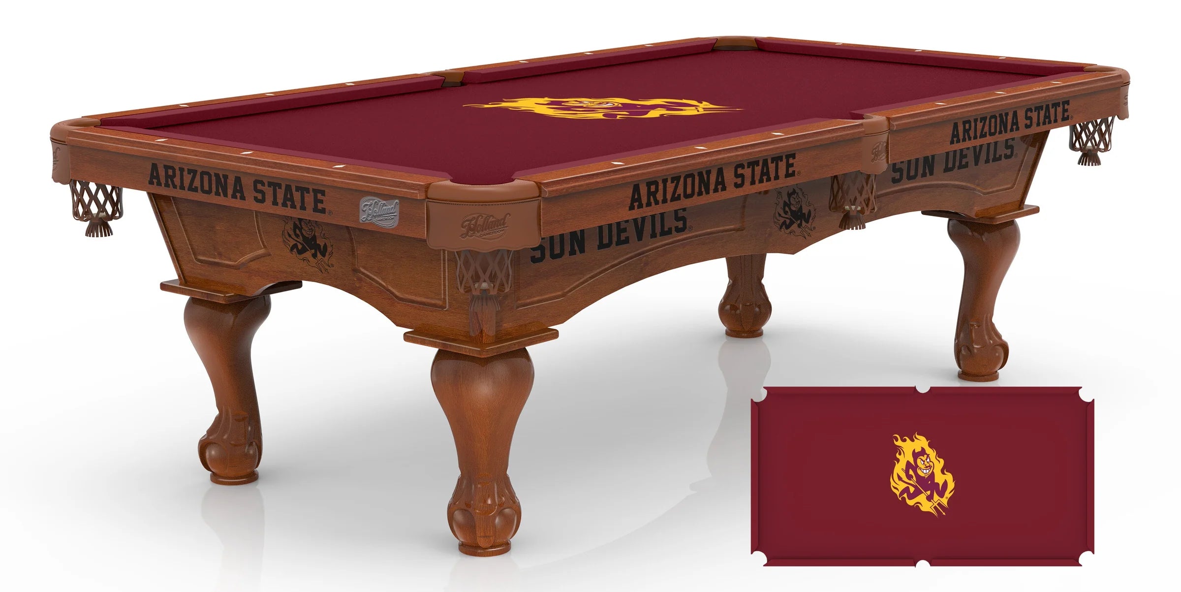 Holland Bar Stool Officially Licensed Logo 8 ft. Pool Table