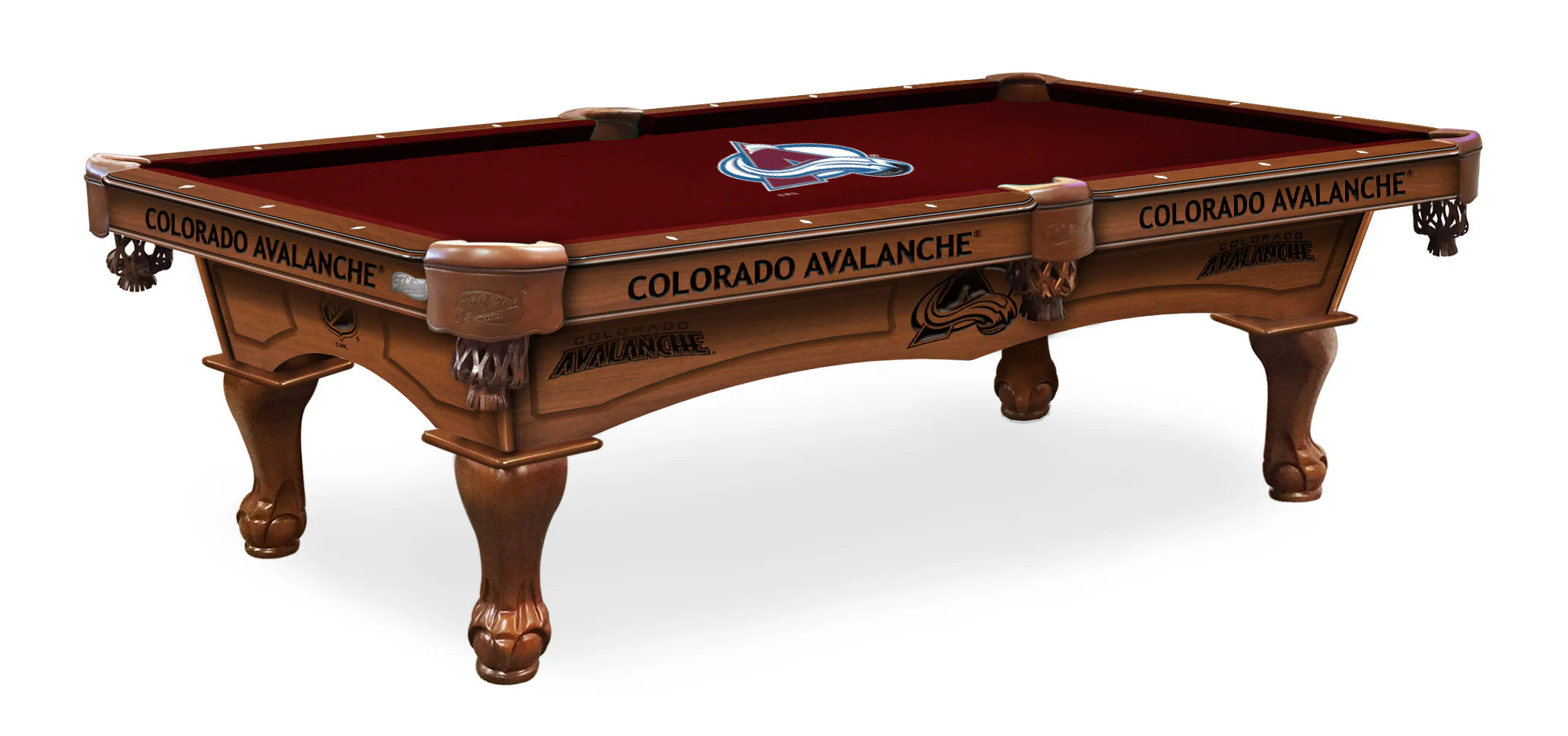 Holland Bar Stool Officially Licensed Logo 8 ft. Pool Table