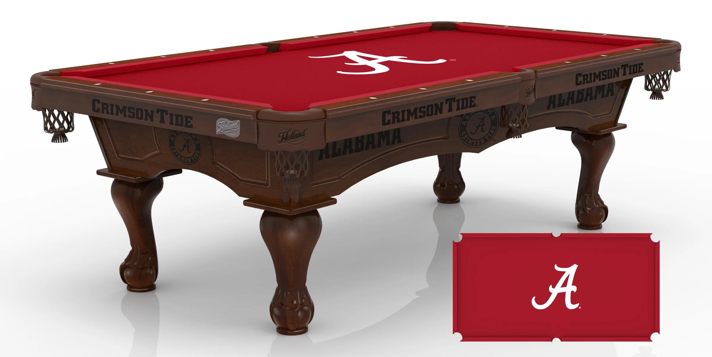 Holland Bar Stool Officially Licensed Logo 8 ft. Pool Table