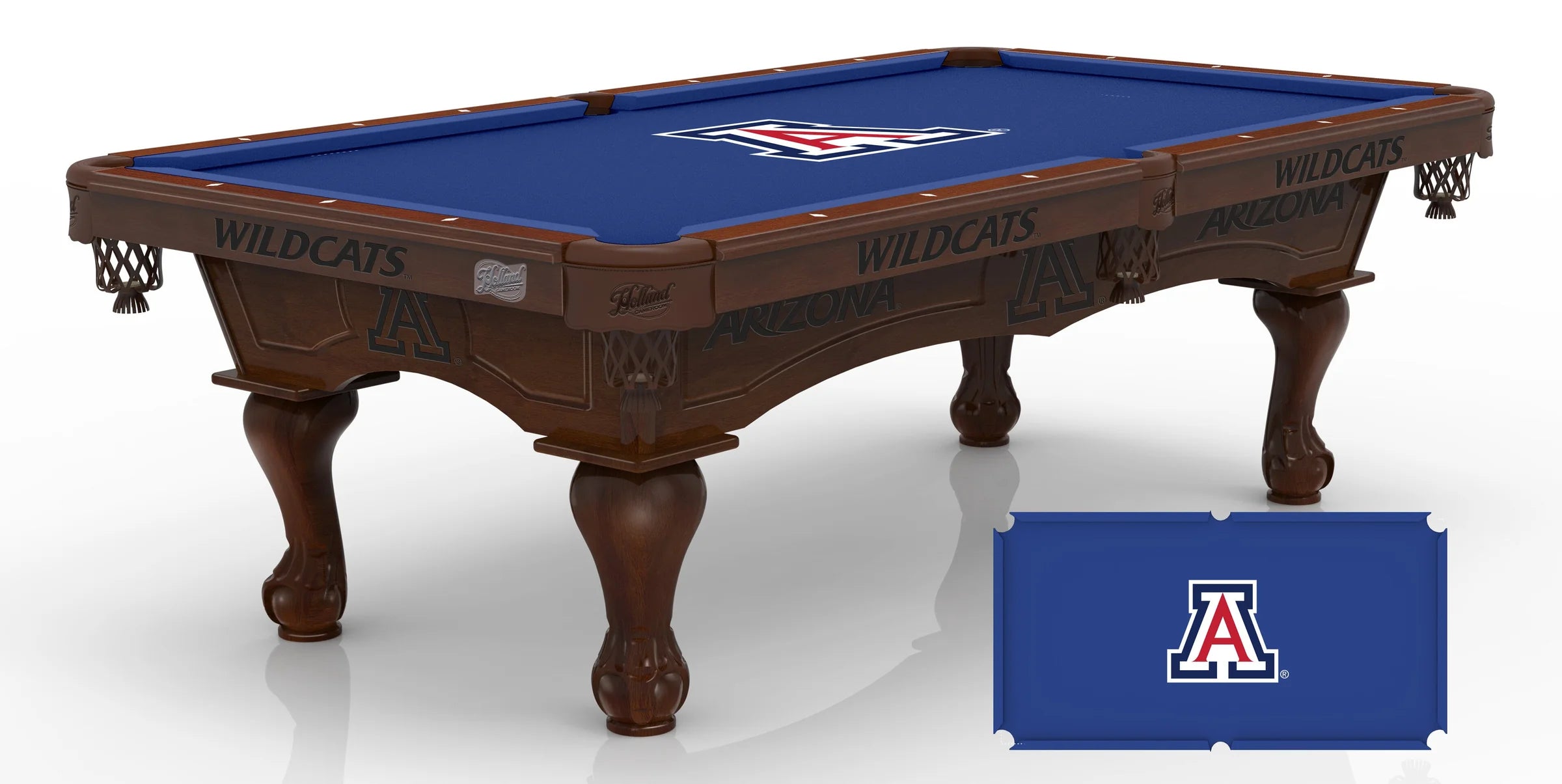 Holland Bar Stool Officially Licensed Logo 8 ft. Pool Table
