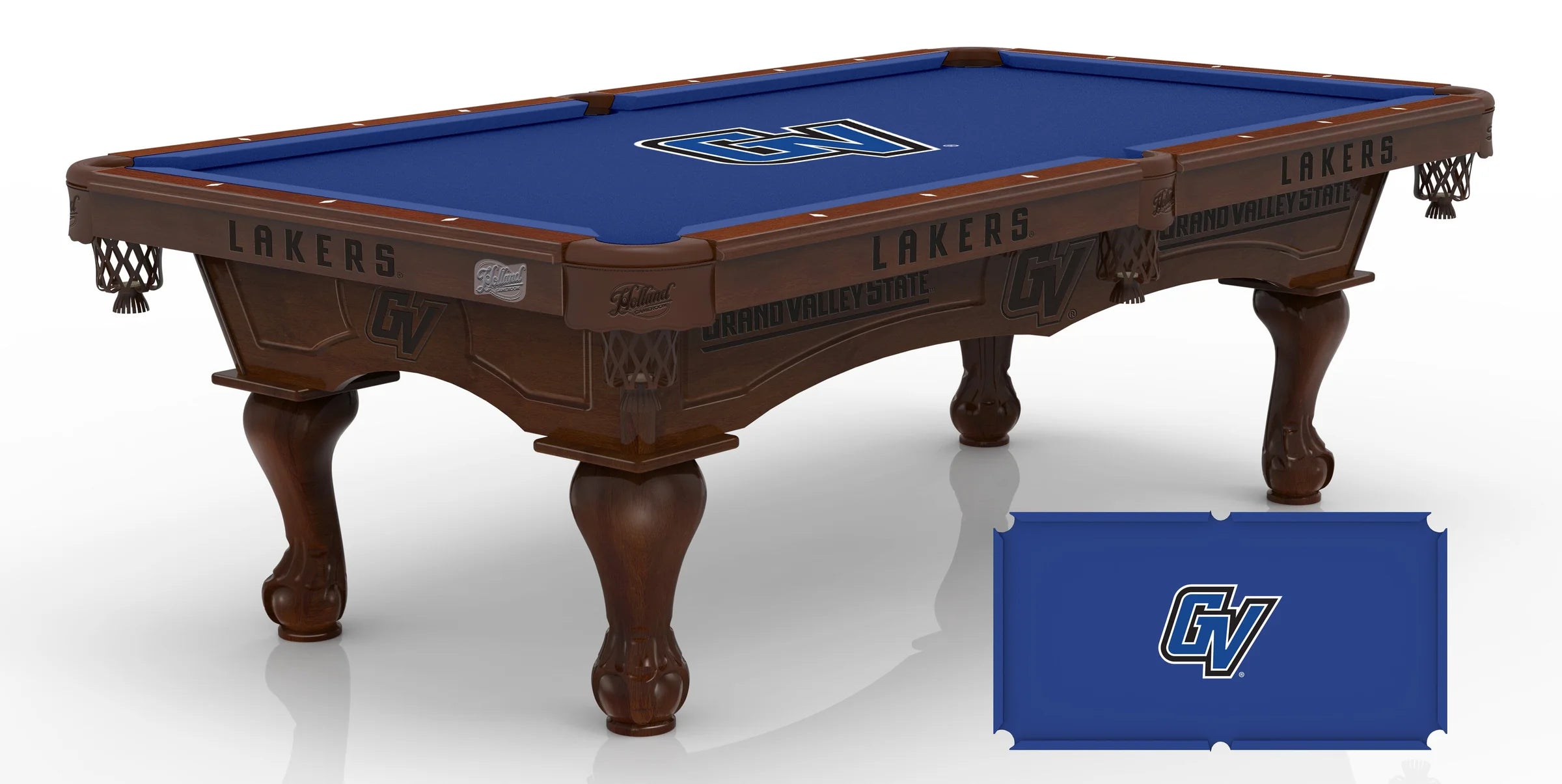 Holland Bar Stool Officially Licensed Logo 8 ft. Pool Table