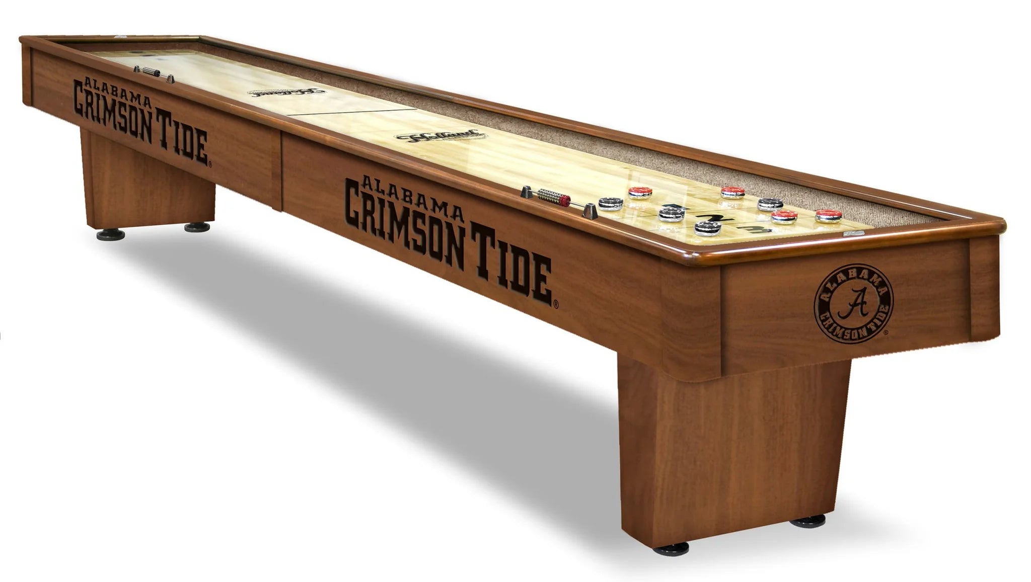 Holland Bar Stool Officially Licensed Logo 12-Foot Solid Hardwood Shuffleboard Table