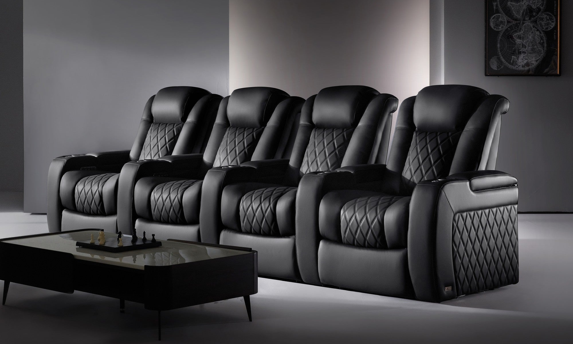 Valencia Tuscany Ultimate Heat & Ventilation Italian Semi-Aniline Leather Theater Seating