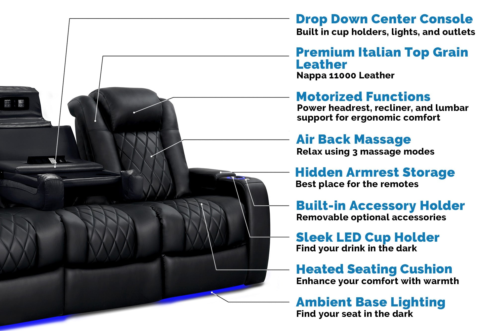 Valencia Tuscany Heat & Massage Console Theater Seating – 2025 Edition