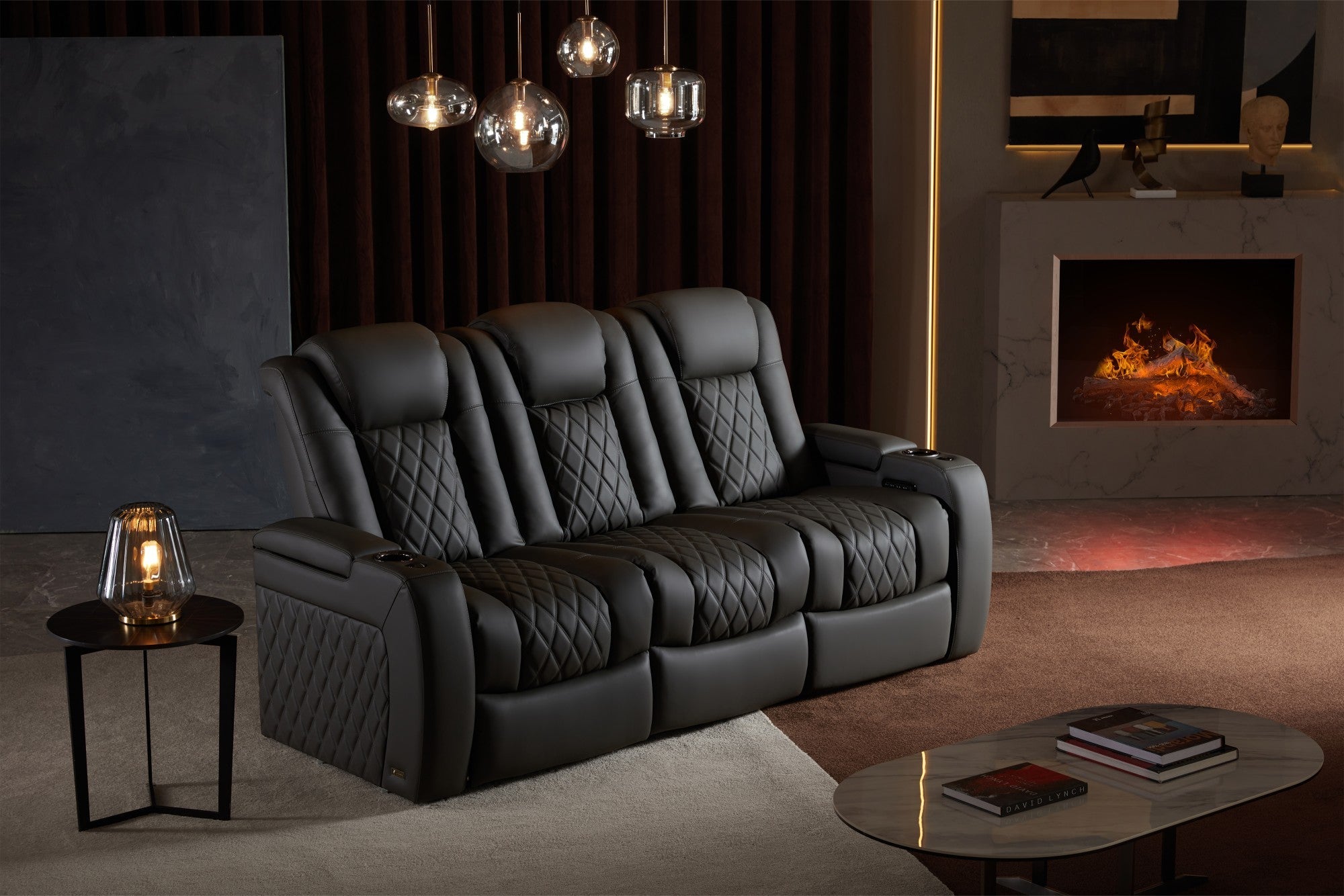 Valencia Tuscany Luxury Console Italian Leather Home Theater Seating – 2025 Edition
