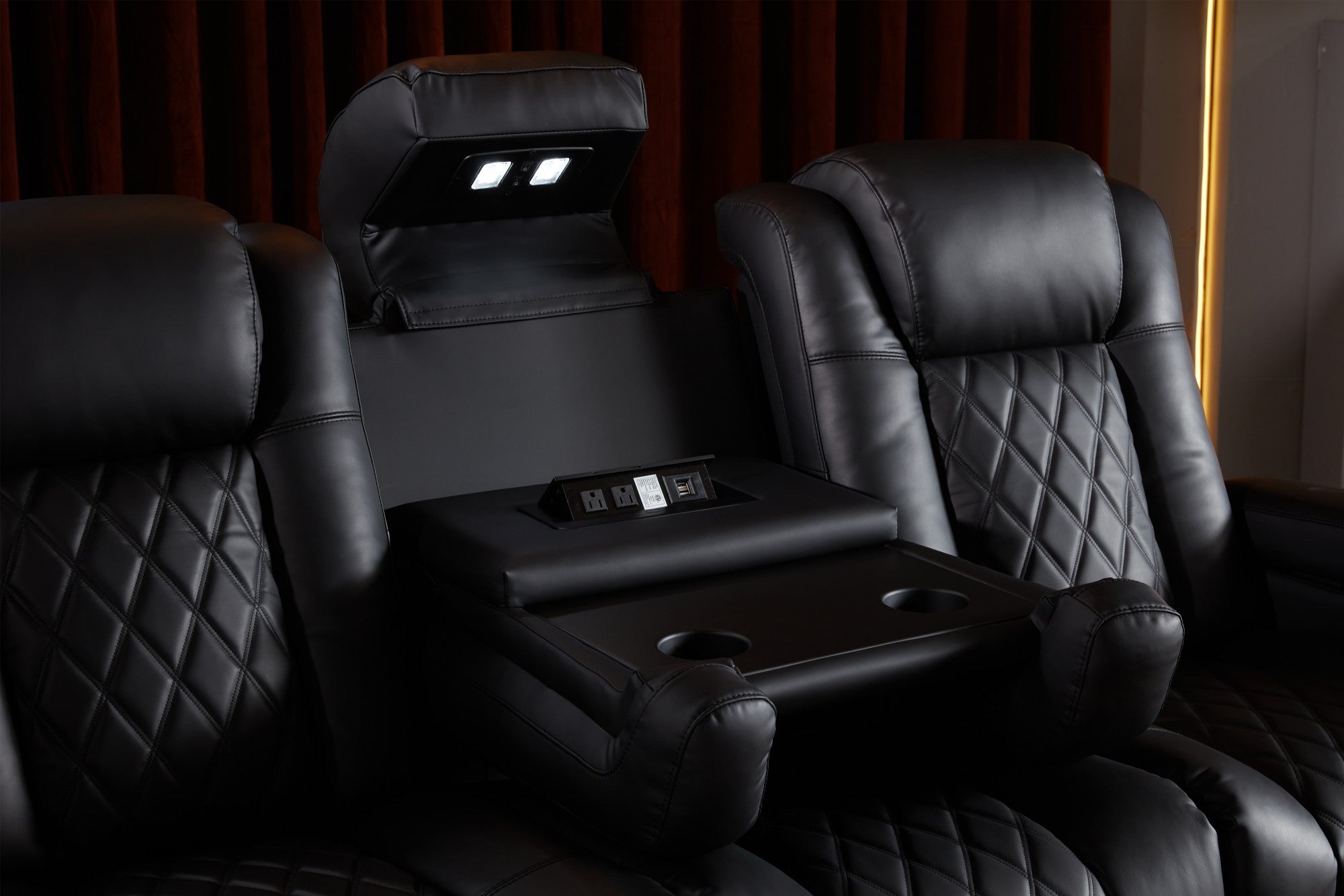 Valencia Tuscany Luxury Console Italian Leather Home Theater Seating – 2025 Edition