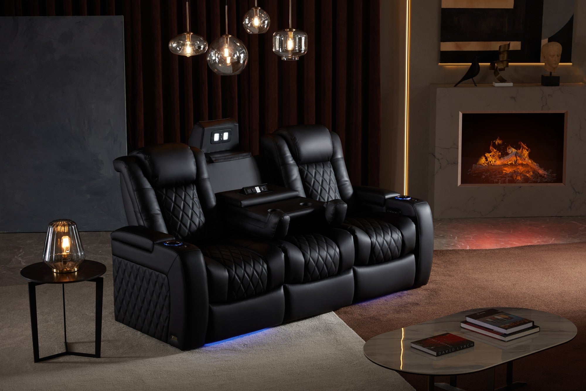Valencia Tuscany Luxury Console Italian Leather Home Theater Seating – 2025 Edition
