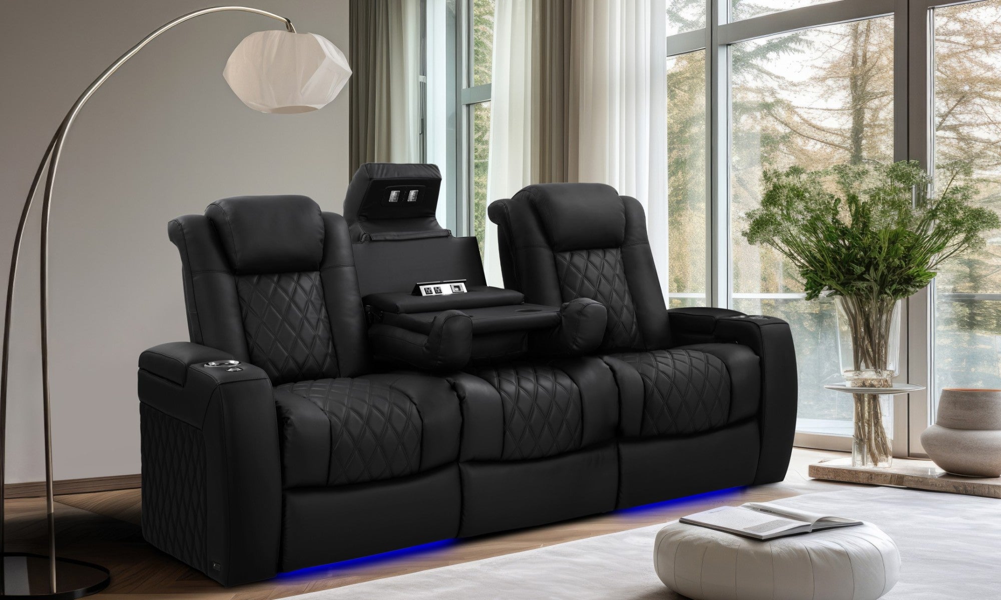 Valencia Tuscany Luxury Console Italian Leather Home Theater Seating – 2025 Edition
