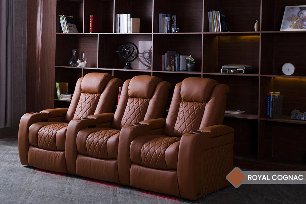 Valencia Tuscany Ultimate 20K Italian Semi-Aniline Leather Theater Seating – 2025 Ultimate Luxury Edition