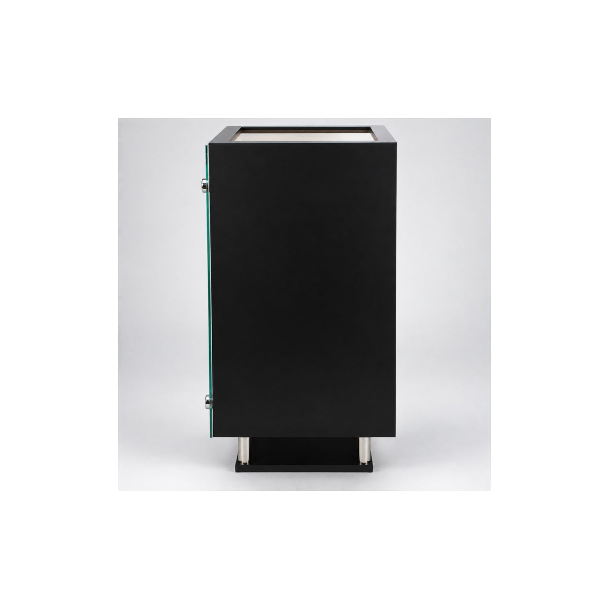 Adorini Prato Glass Top Deluxe Humidor Cabinet - Black