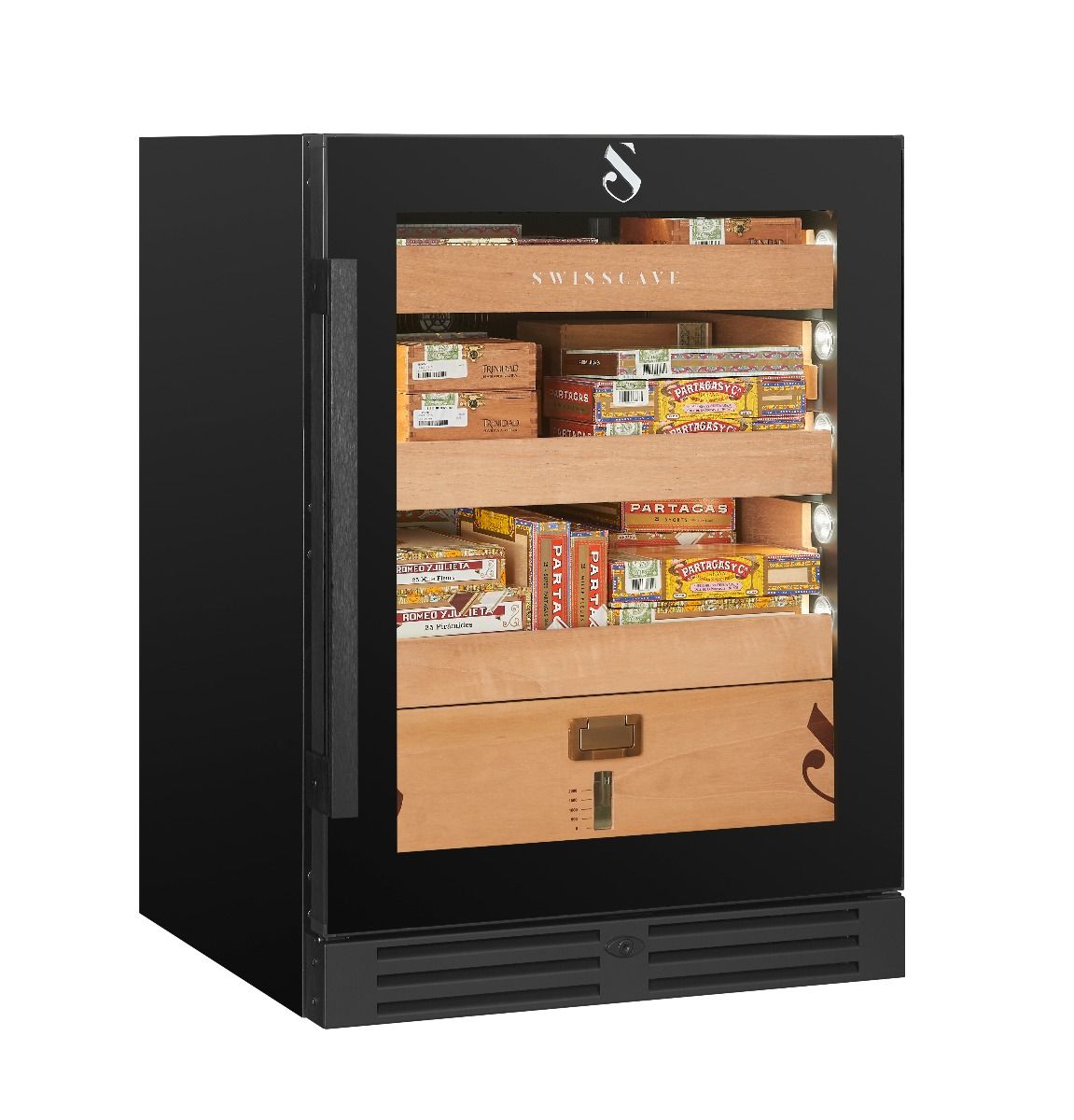 SWISSCAVE Humidor CLB-160 – 82cm Luxury Cigar Cabinet, Capacity up to 900 Cigars