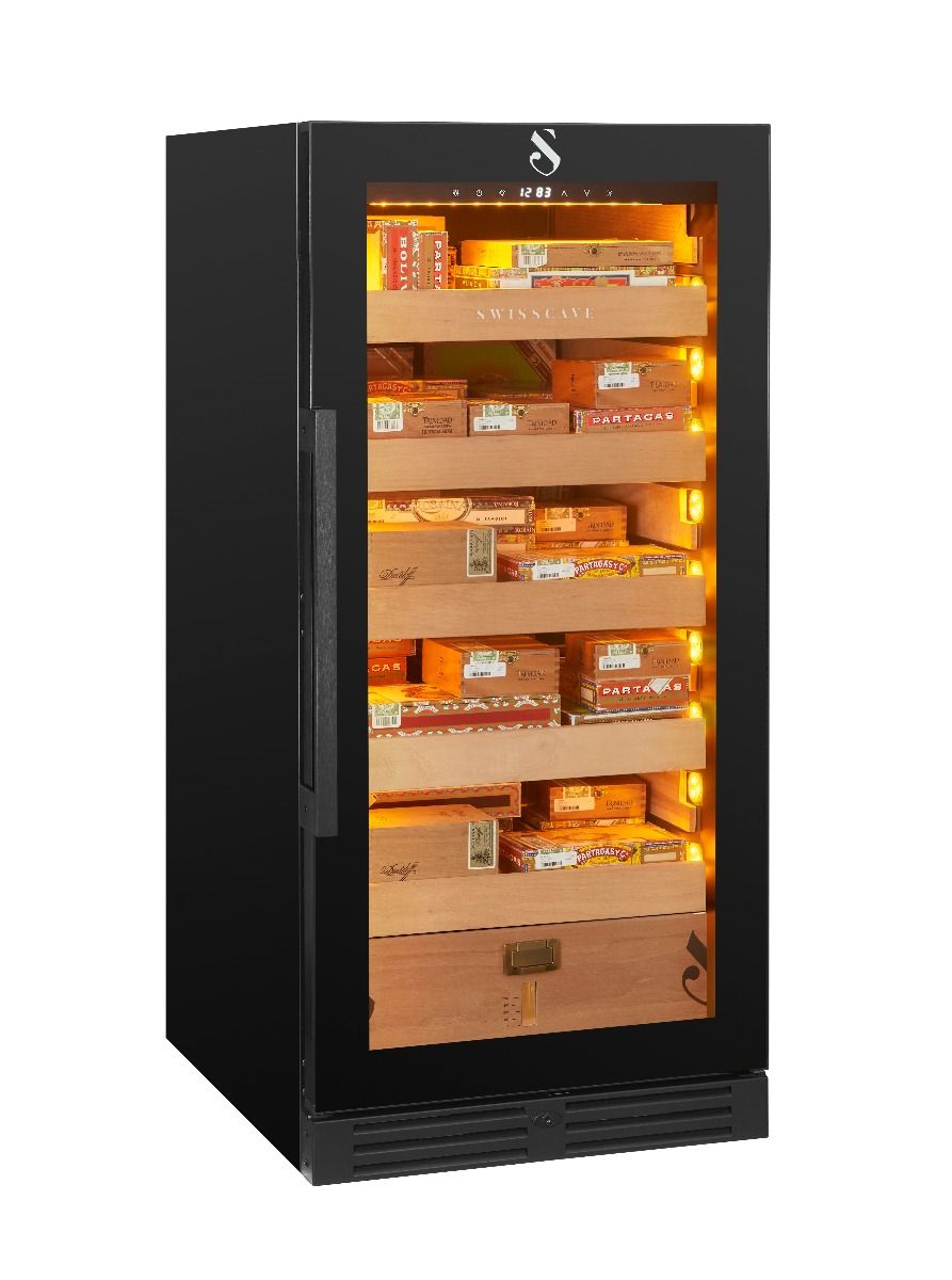 SWISSCAVE Humidor CLB-360 – 127cm Luxury Cigar Cabinet, Capacity up to 1,800 Cigars