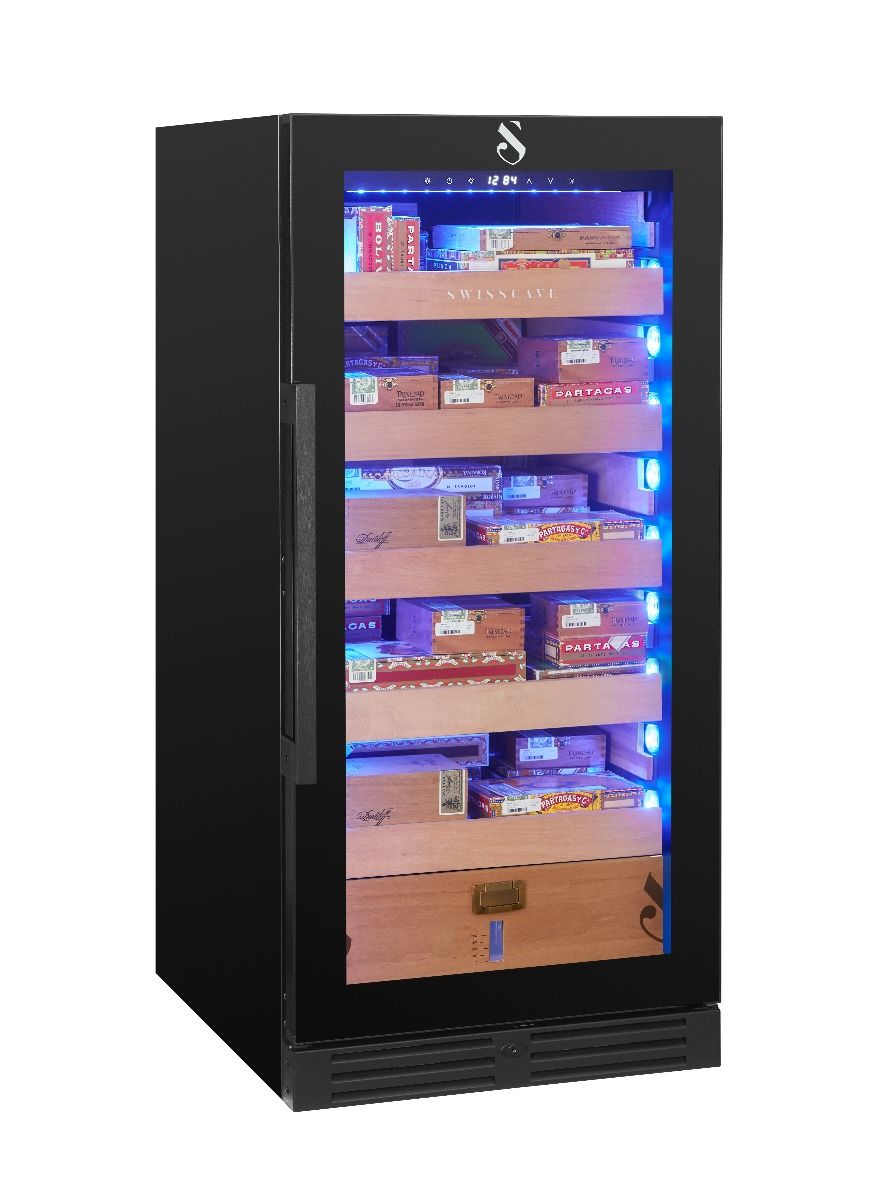 SWISSCAVE Humidor CLB-360 – 127cm Luxury Cigar Cabinet, Capacity up to 1,800 Cigars