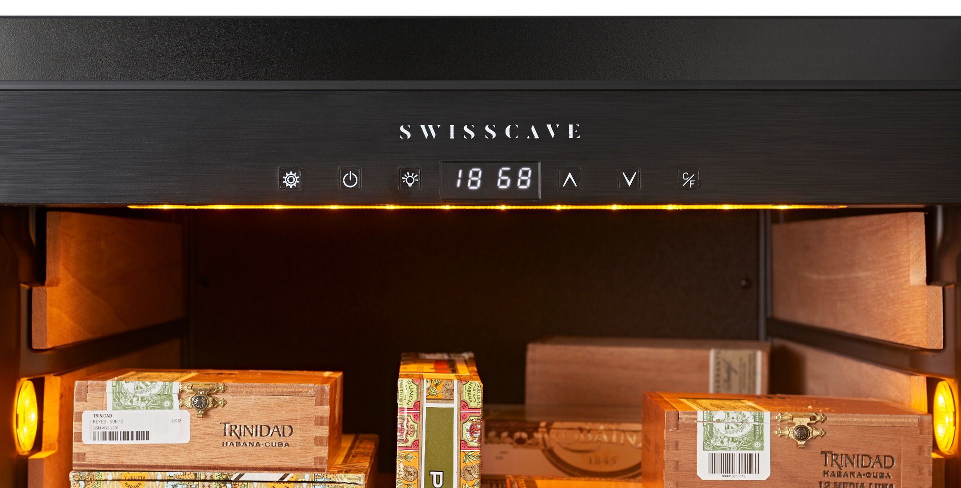 SWISSCAVE Humidor CLB-360 – 127cm Luxury Cigar Cabinet, Capacity up to 1,800 Cigars