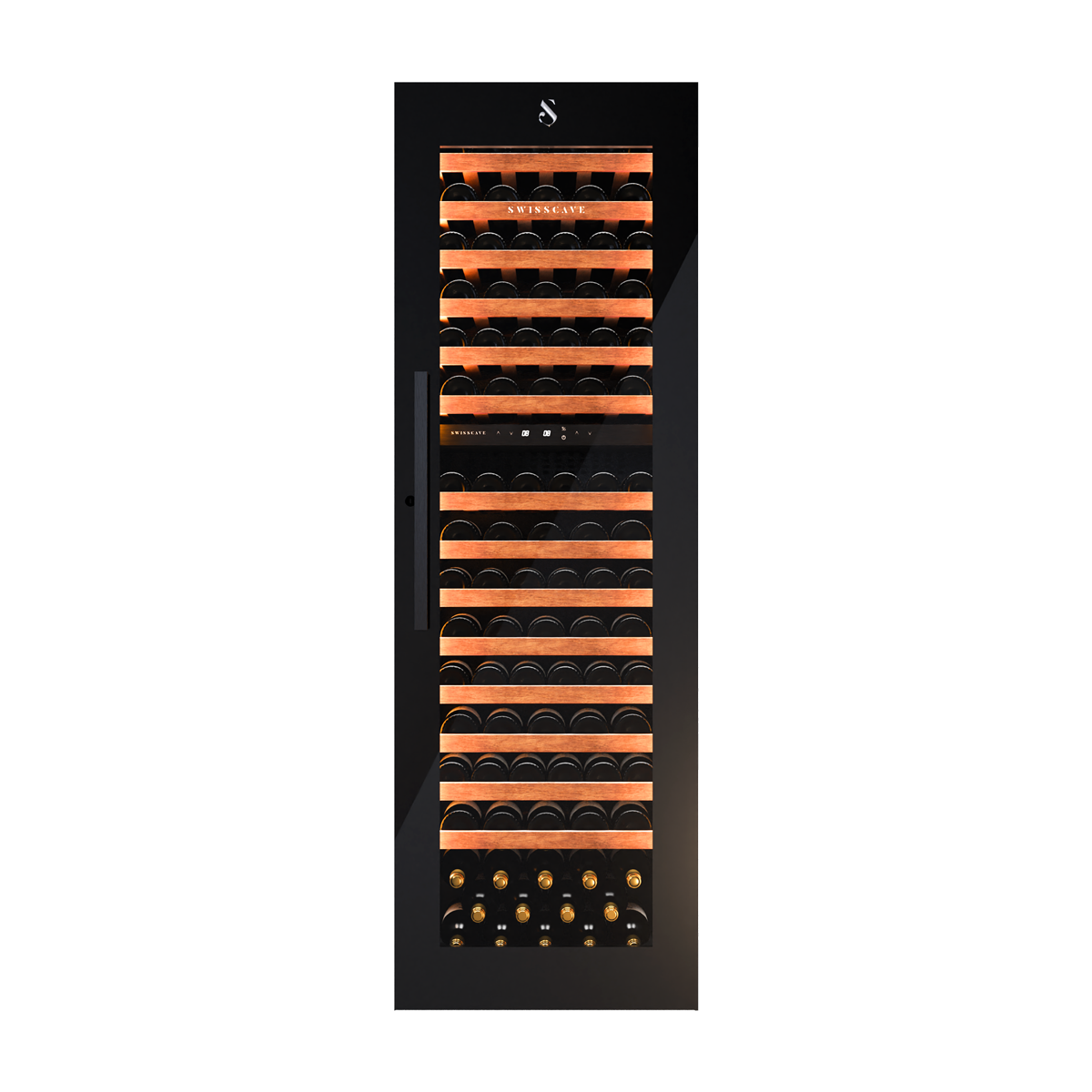 SWISSCAVE WIB-178DF Dual Zone Wine Cooler – 178cm Built-In, 94 Bottle Capacity