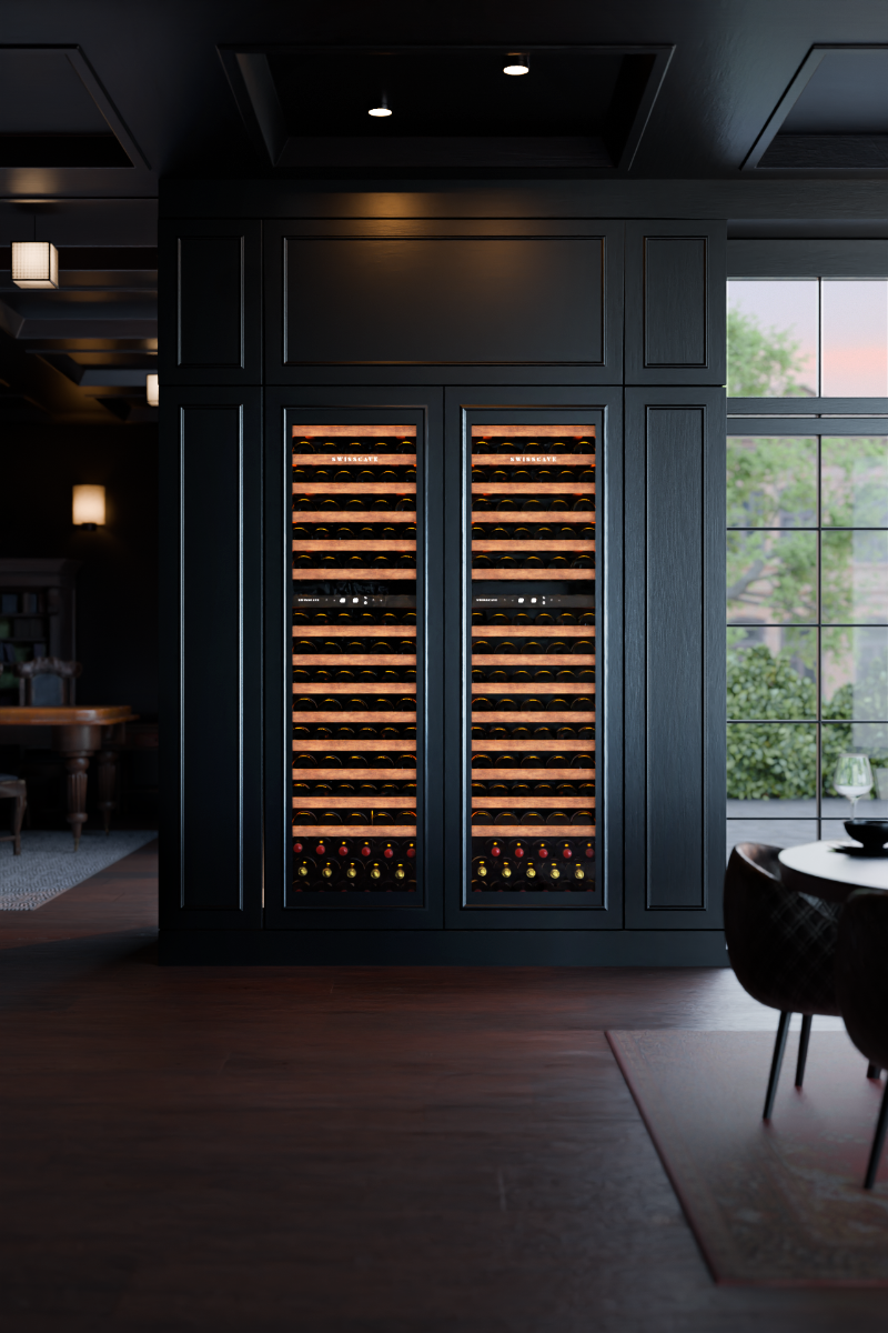 SWISSCAVE WIB-178DFP Dual Zone Wine Cooler – 178cm Built-In, 94 Bottle, Panel Ready