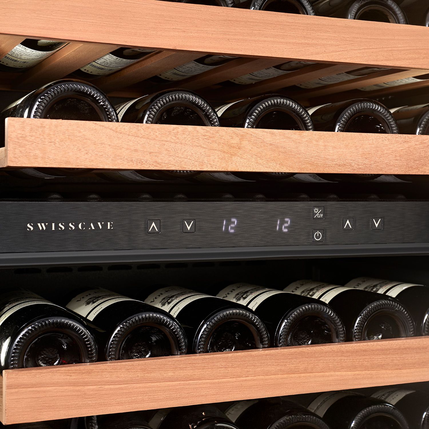 SWISSCAVE WIB-178DF Dual Zone Wine Cooler – 178cm Built-In, 94 Bottle Capacity