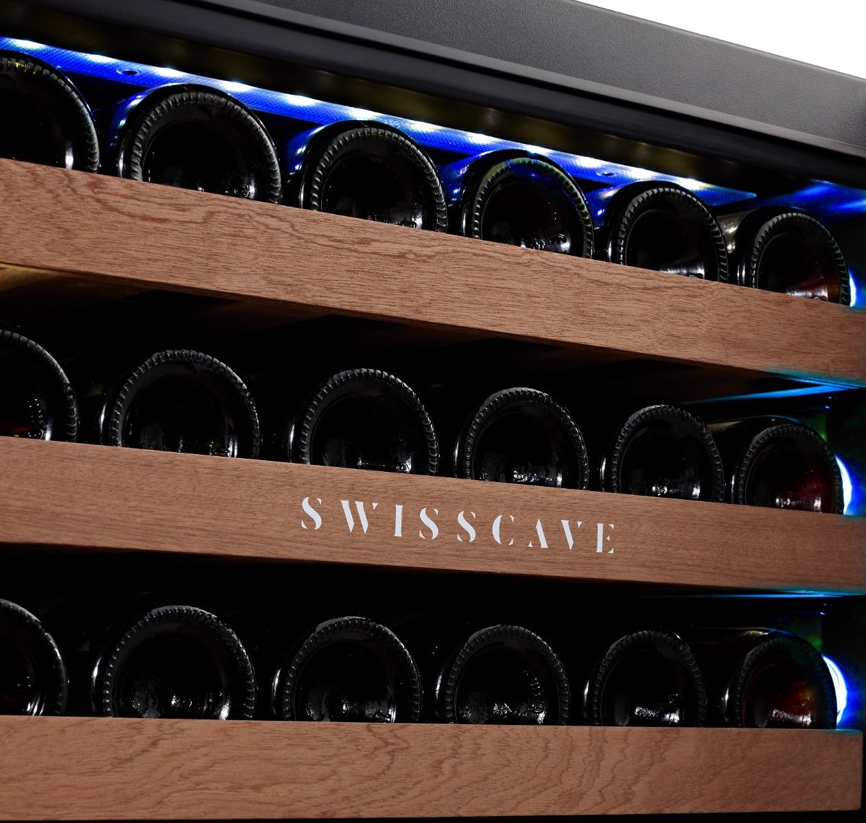 SWISSCAVE WIB-88DF Dual Zone Wine Cooler – 88cm Built-In, 40 Bottle Capacity