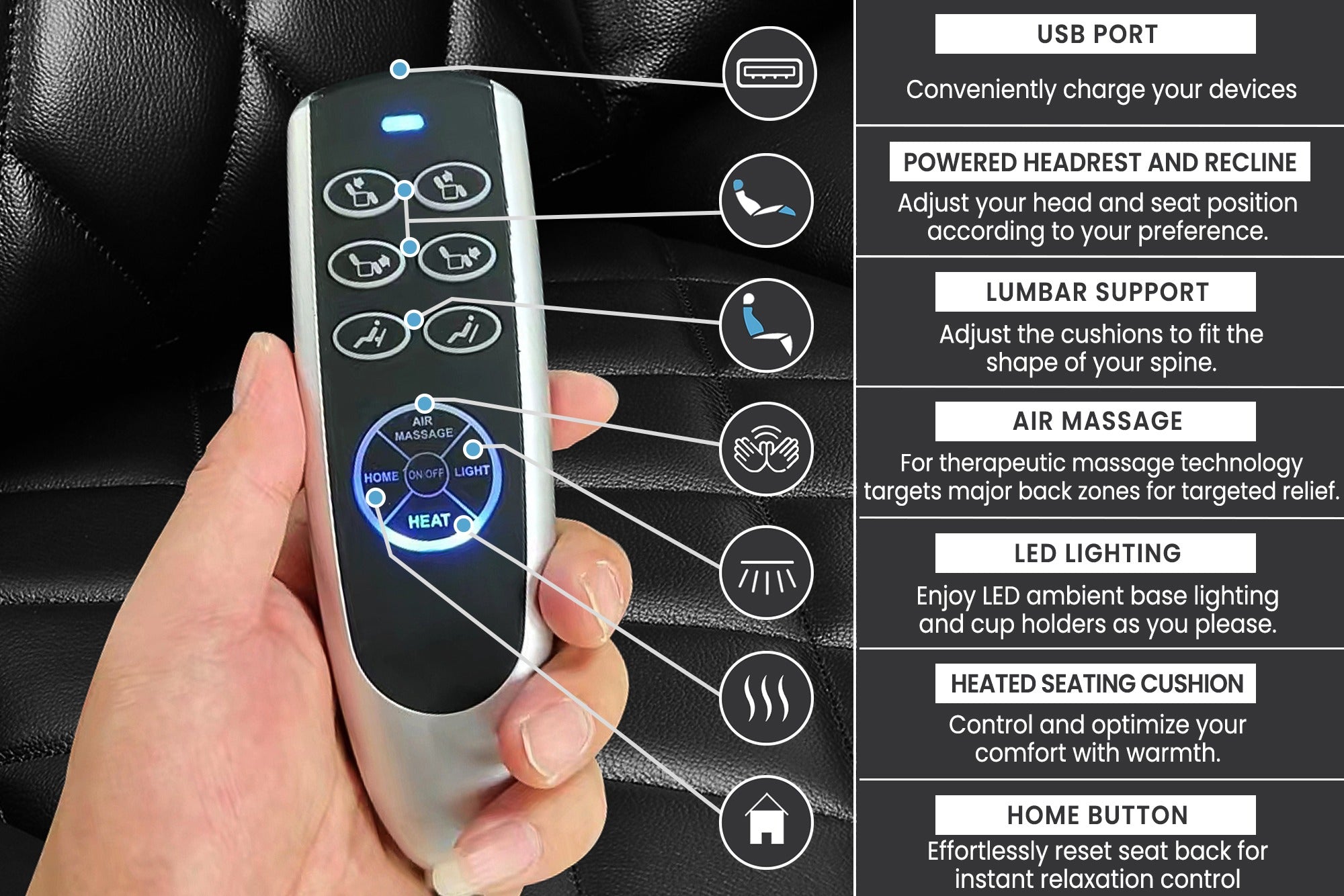Valencia Tuscany Heat & Massage Console Theater Seating – 2025 Edition