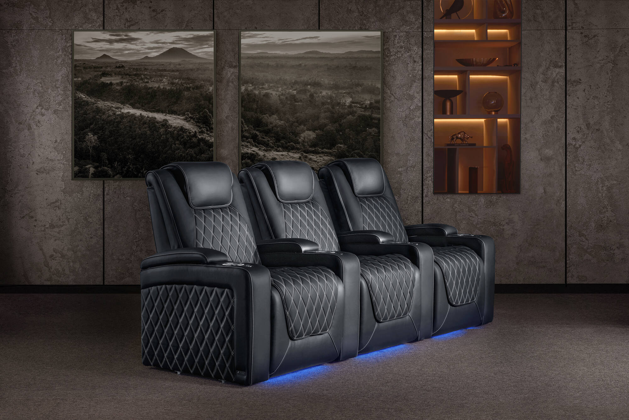 Valencia Oslo Ultimate 20K Italian Semi-Aniline Leather Theater Seating – 2025 Edition
