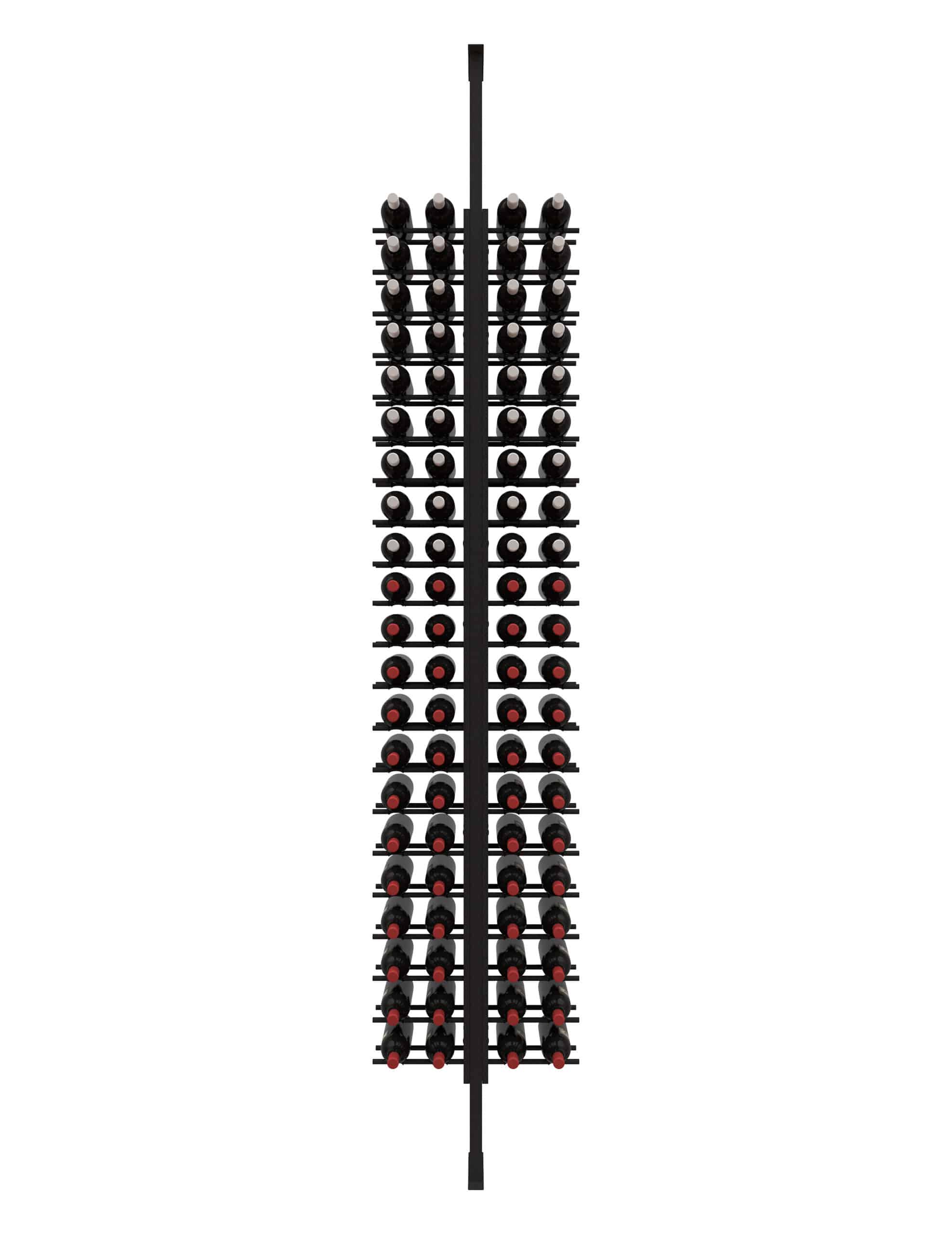 Ultra Wine Racks & Cellars Floor-to-Ceiling Mounted Wine Rack Display – 2-Sided (84 Bottles)
