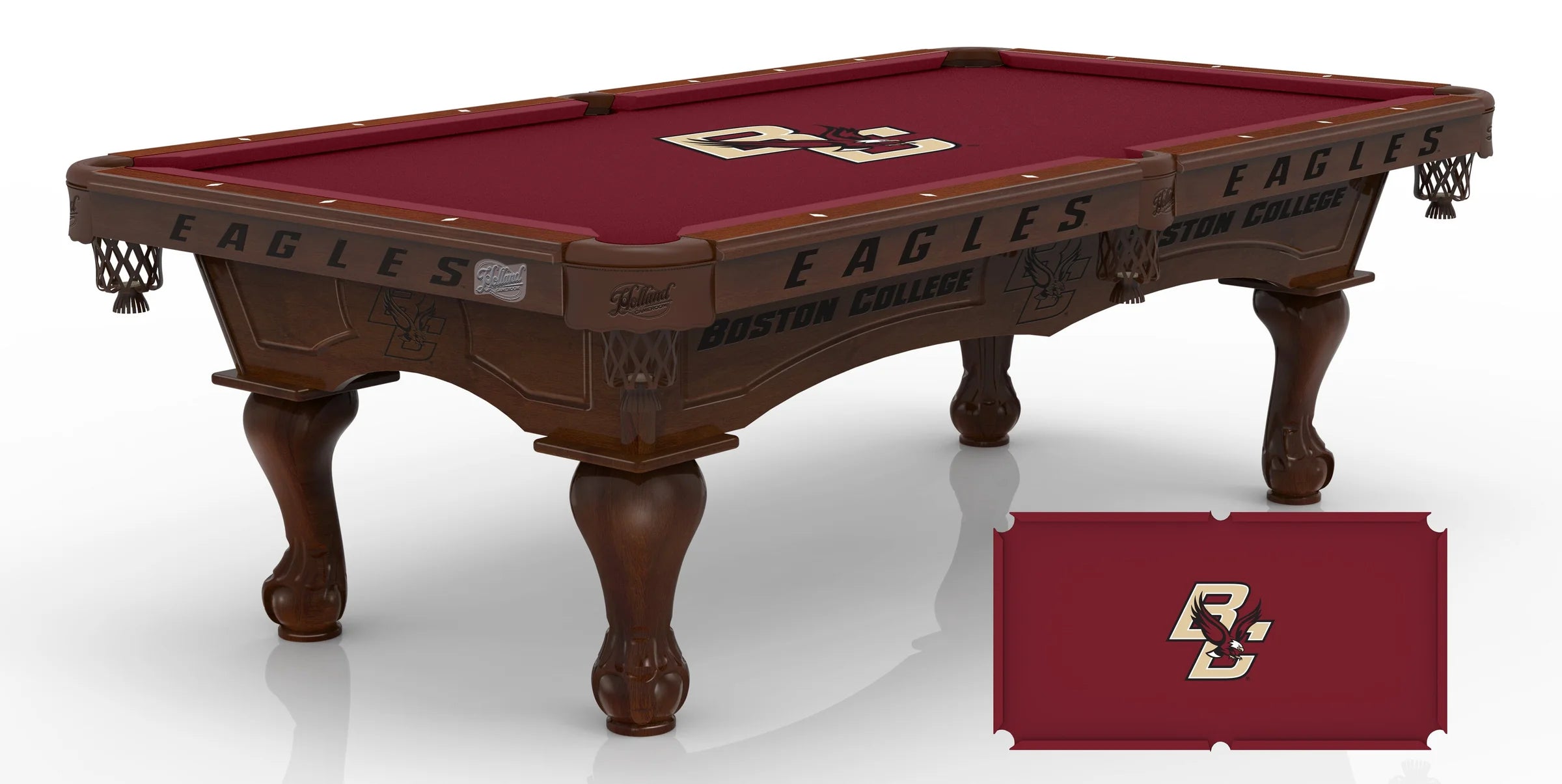 Holland Bar Stool Officially Licensed Logo 8 ft. Pool Table