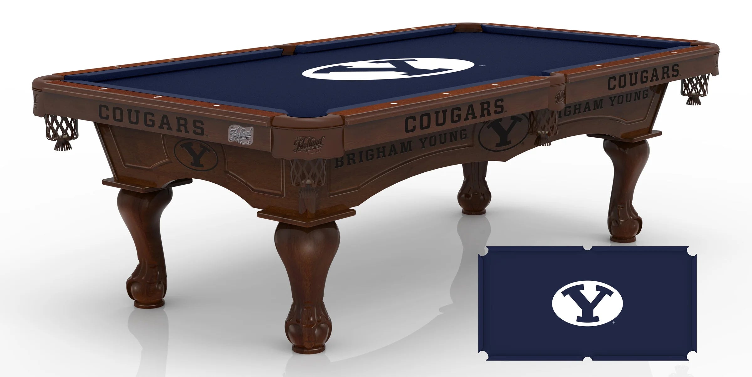 Holland Bar Stool Officially Licensed Logo 8 ft. Pool Table