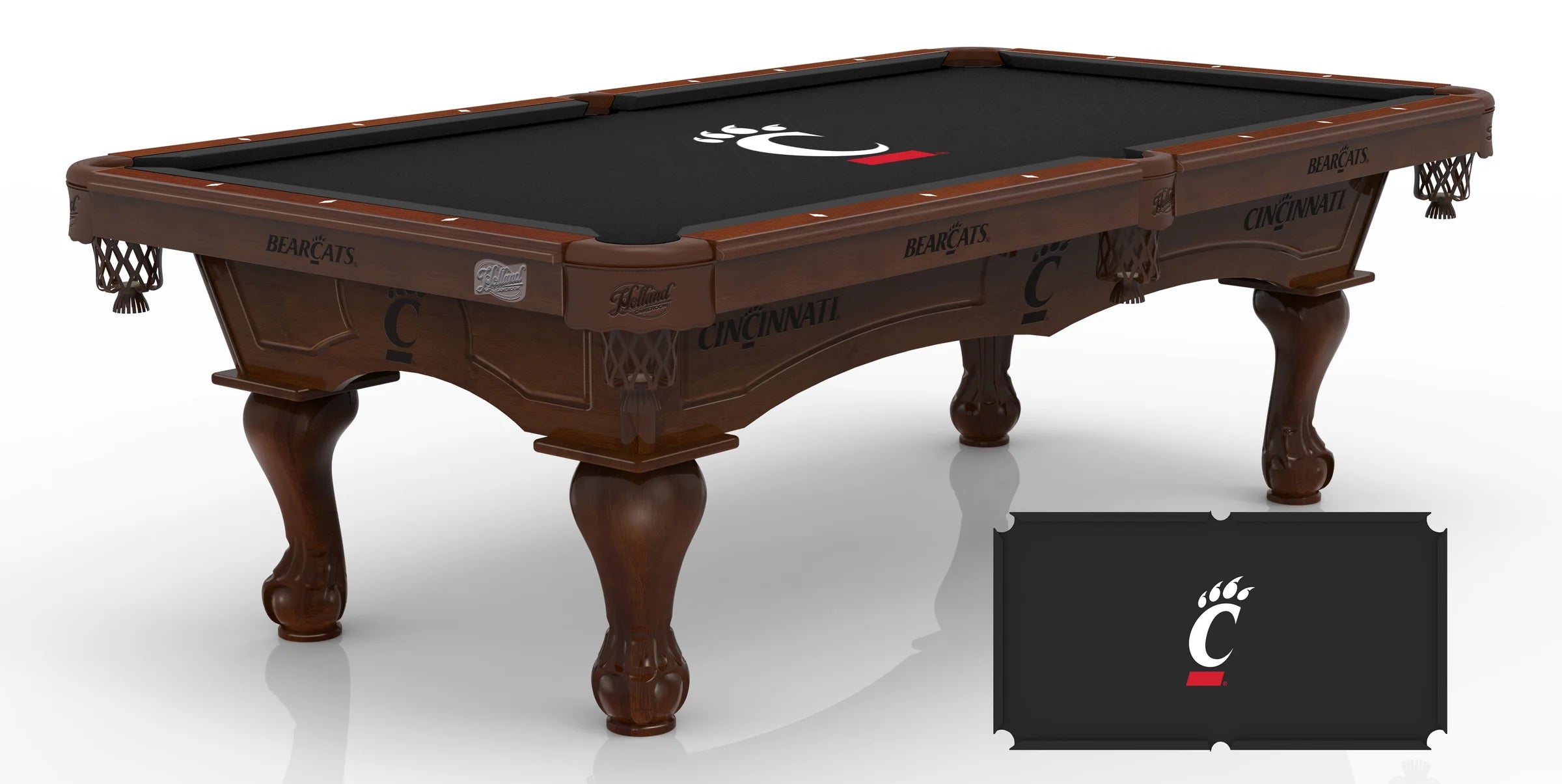 Holland Bar Stool Officially Licensed Logo 8 ft. Pool Table