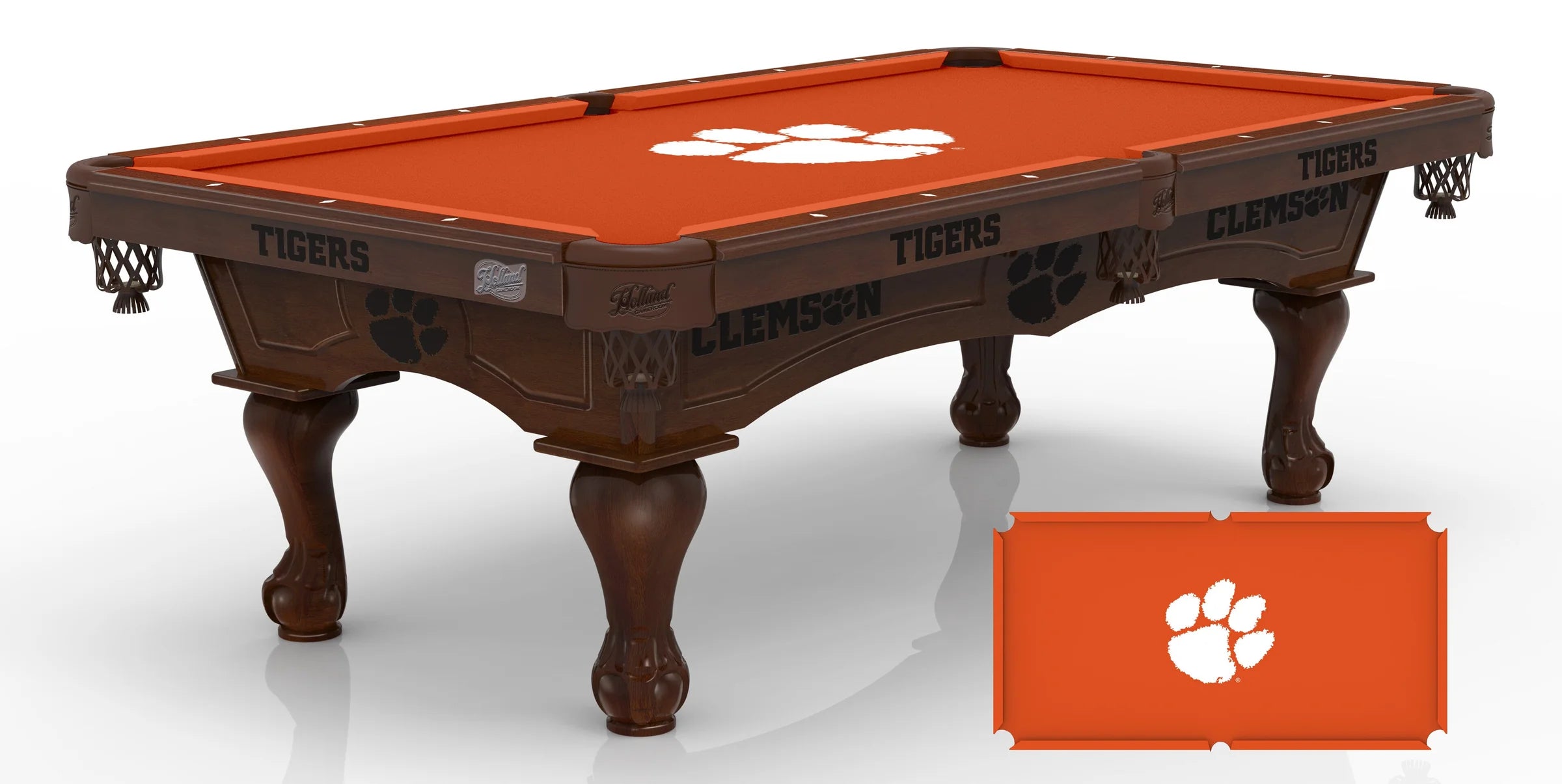 Holland Bar Stool Officially Licensed Logo 8 ft. Pool Table