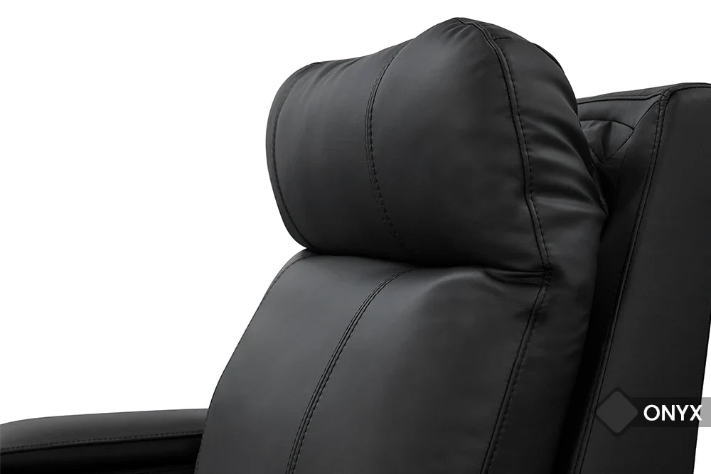 Valencia Piacenza Luxury Leather Home Theater Seating – Row of 3 | Onyx