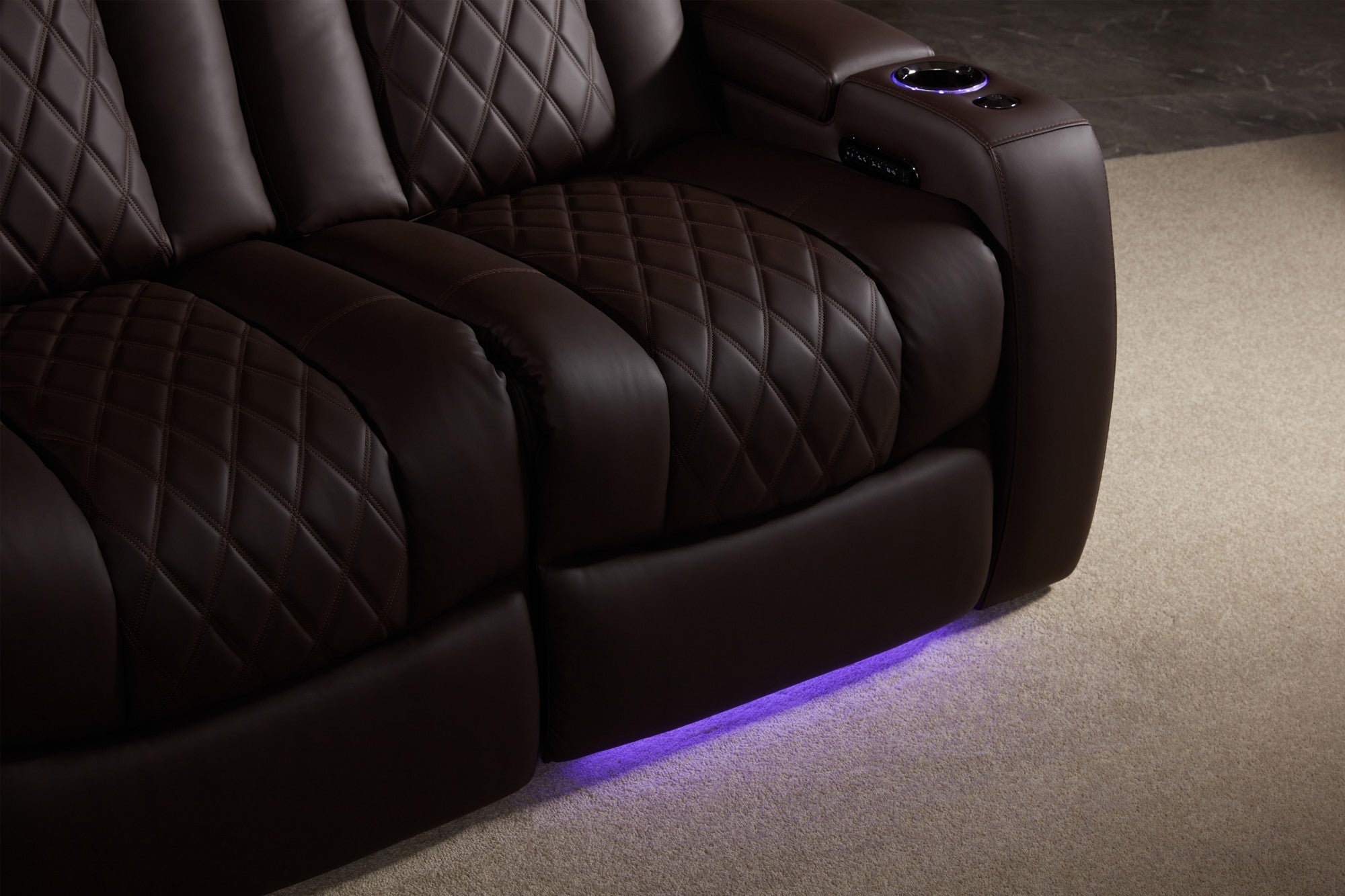 Valencia Tuscany Luxury Console Italian Leather Home Theater Seating – 2025 Edition