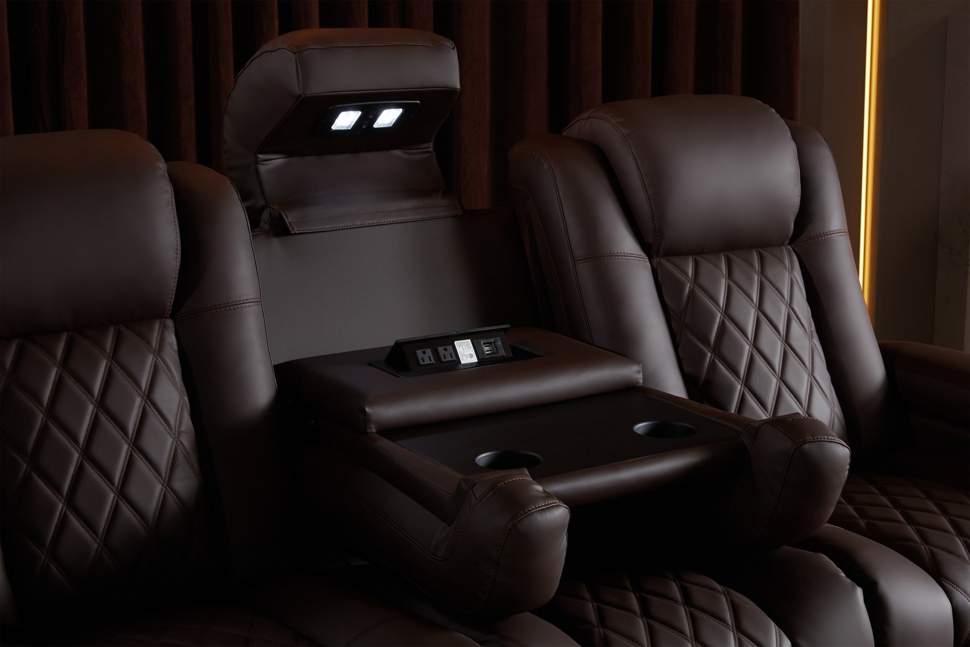 Valencia Tuscany Luxury Console Italian Leather Home Theater Seating – 2025 Edition