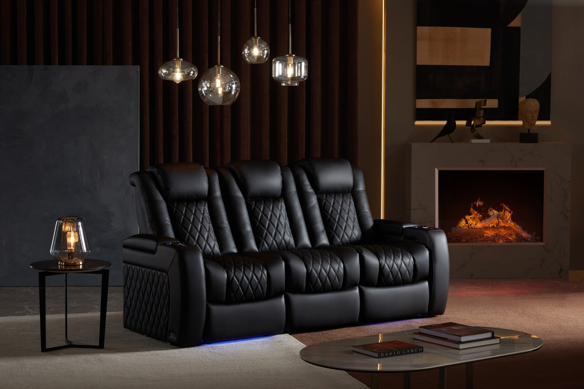 Valencia Tuscany Luxury Console Italian Leather Home Theater Seating – 2025 Edition