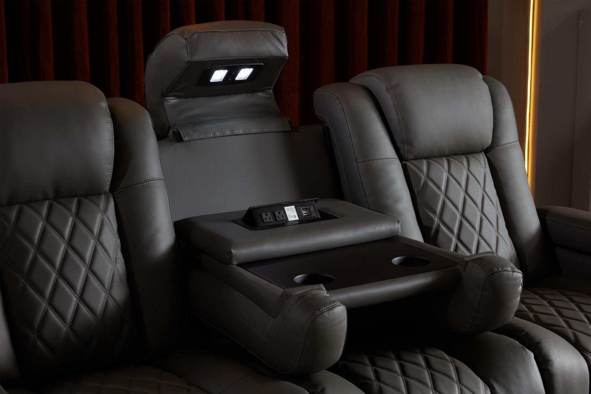 Valencia Tuscany Luxury Console Italian Leather Home Theater Seating – 2025 Edition