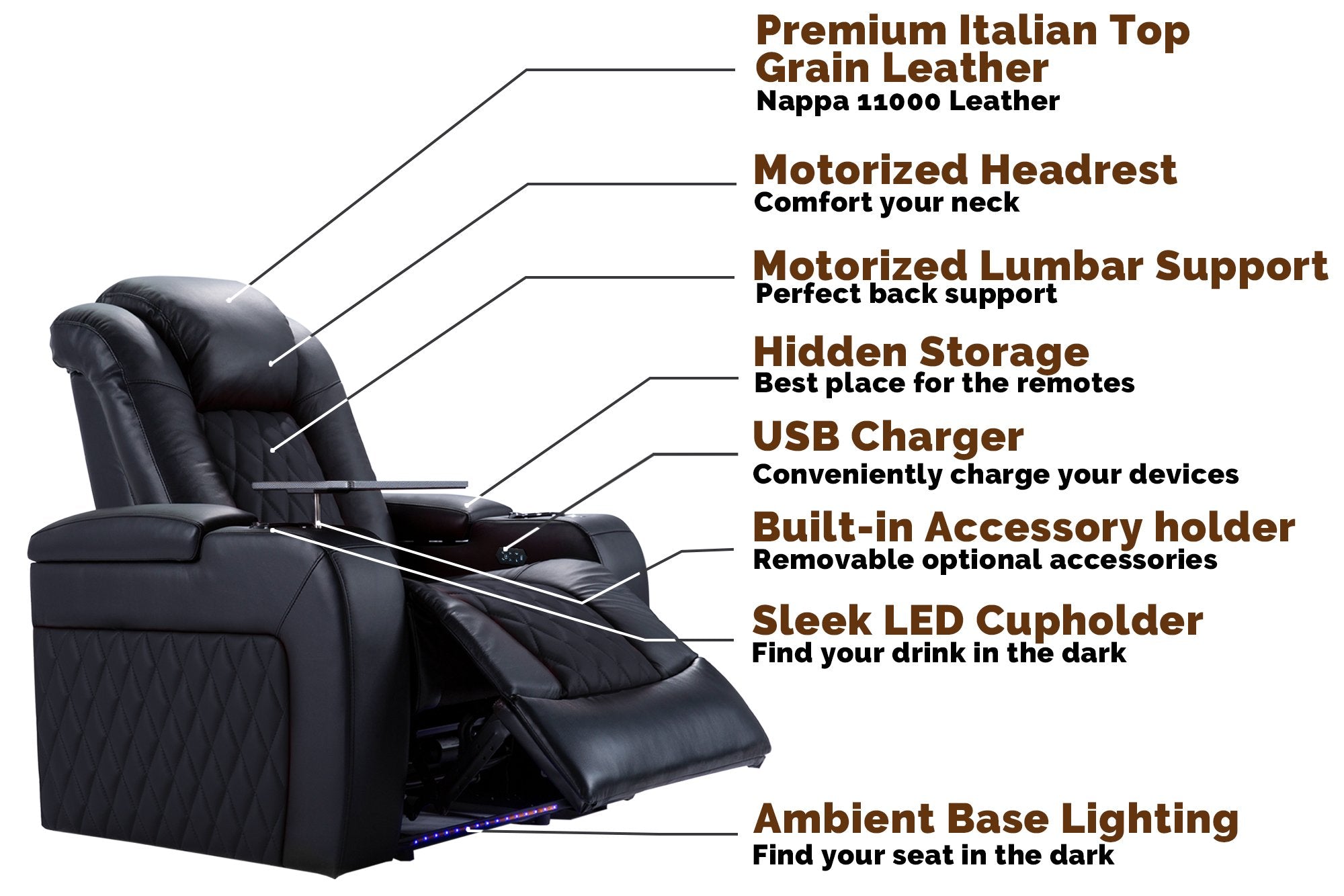 Valencia Tuscany Riser Home Theater Seating