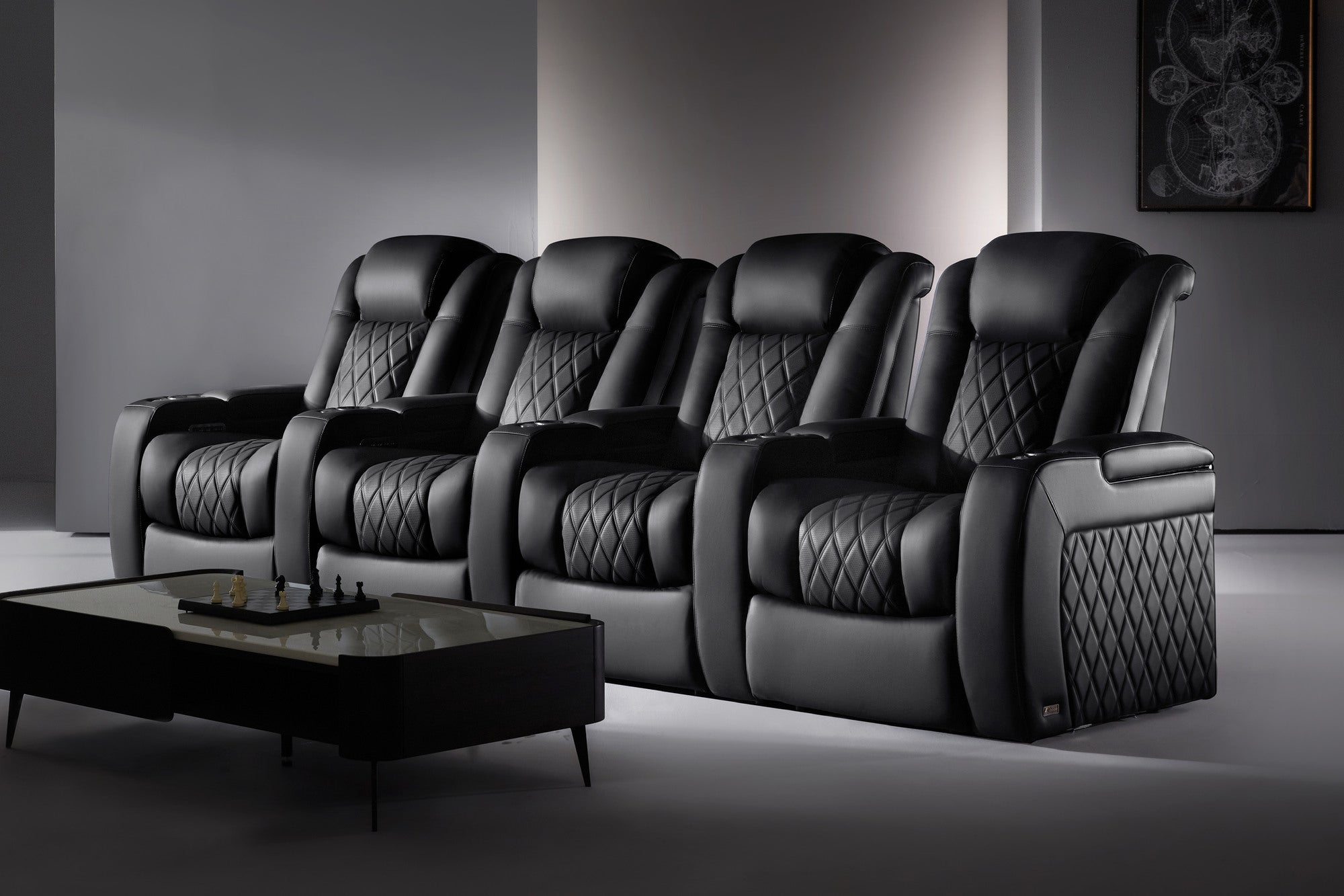 Valencia Tuscany Ultimate Heat & Ventilation Italian Semi-Aniline Leather Theater Seating