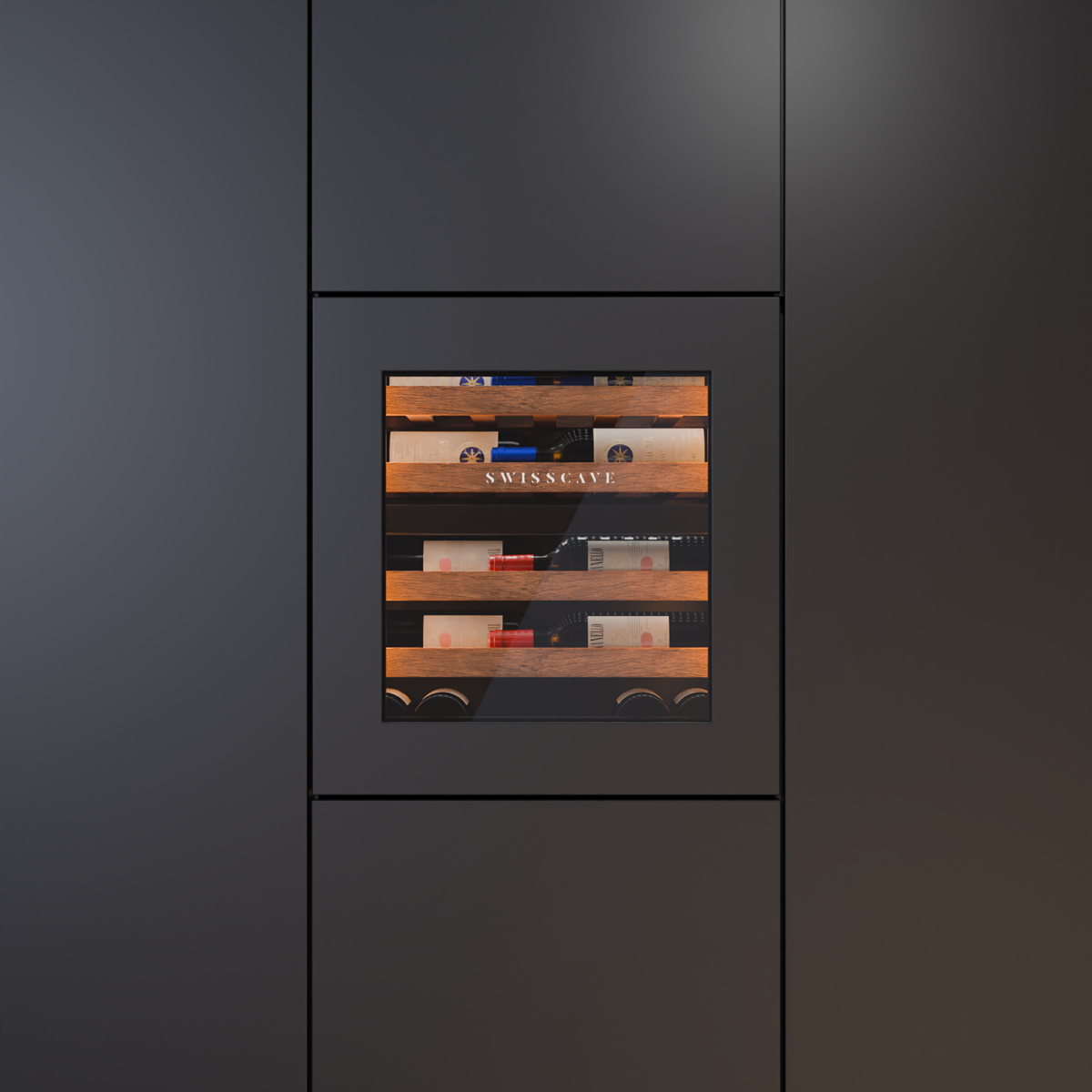 SWISSCAVE WIB-60DFP Dual Zone Wine Cooler – 60cm Built-In, 26 Bottle, Panel Ready