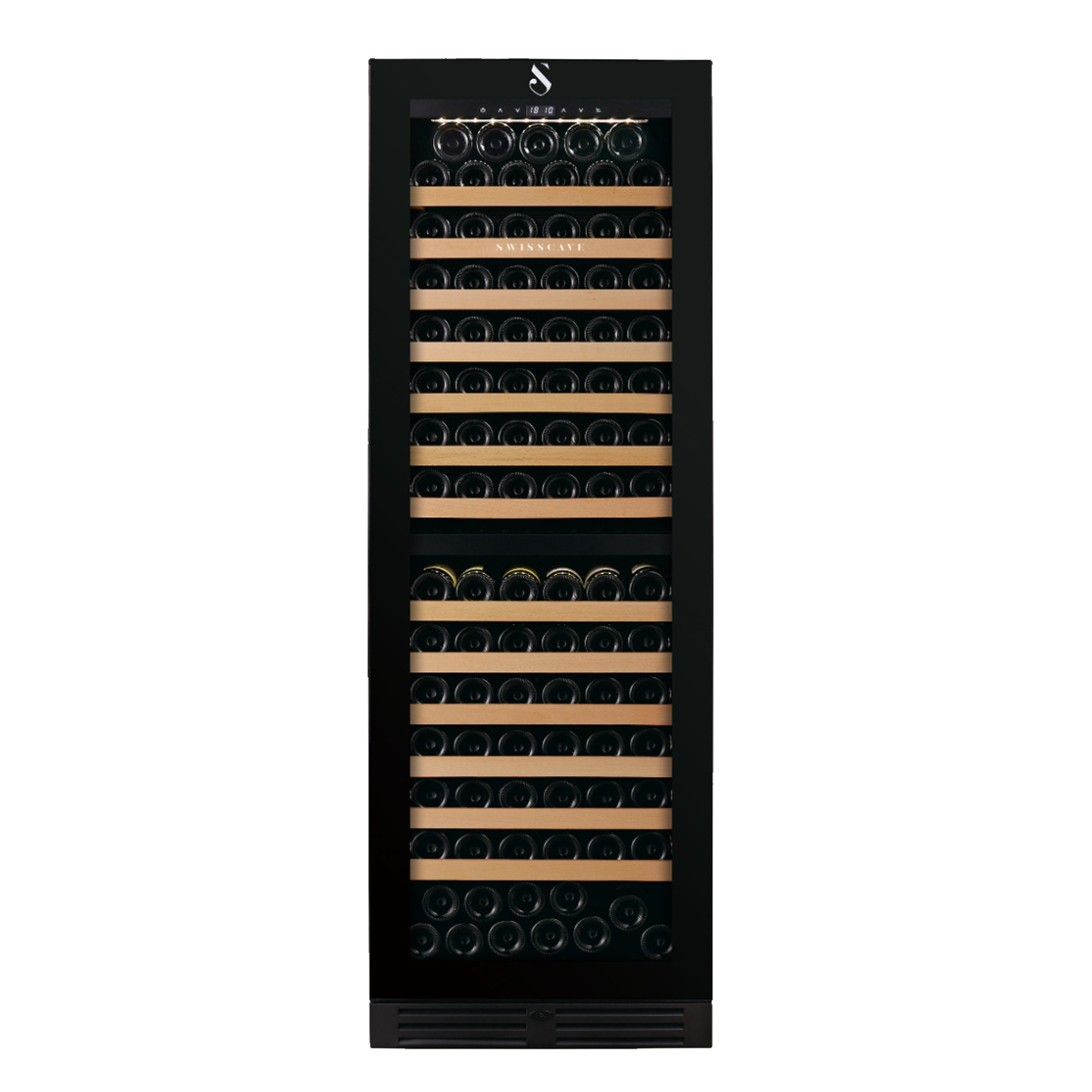 SWISSCAVE WLB-460DF-MIX Dual Zone Wine Cooler – 172cm, 152 Bottle Capacity
