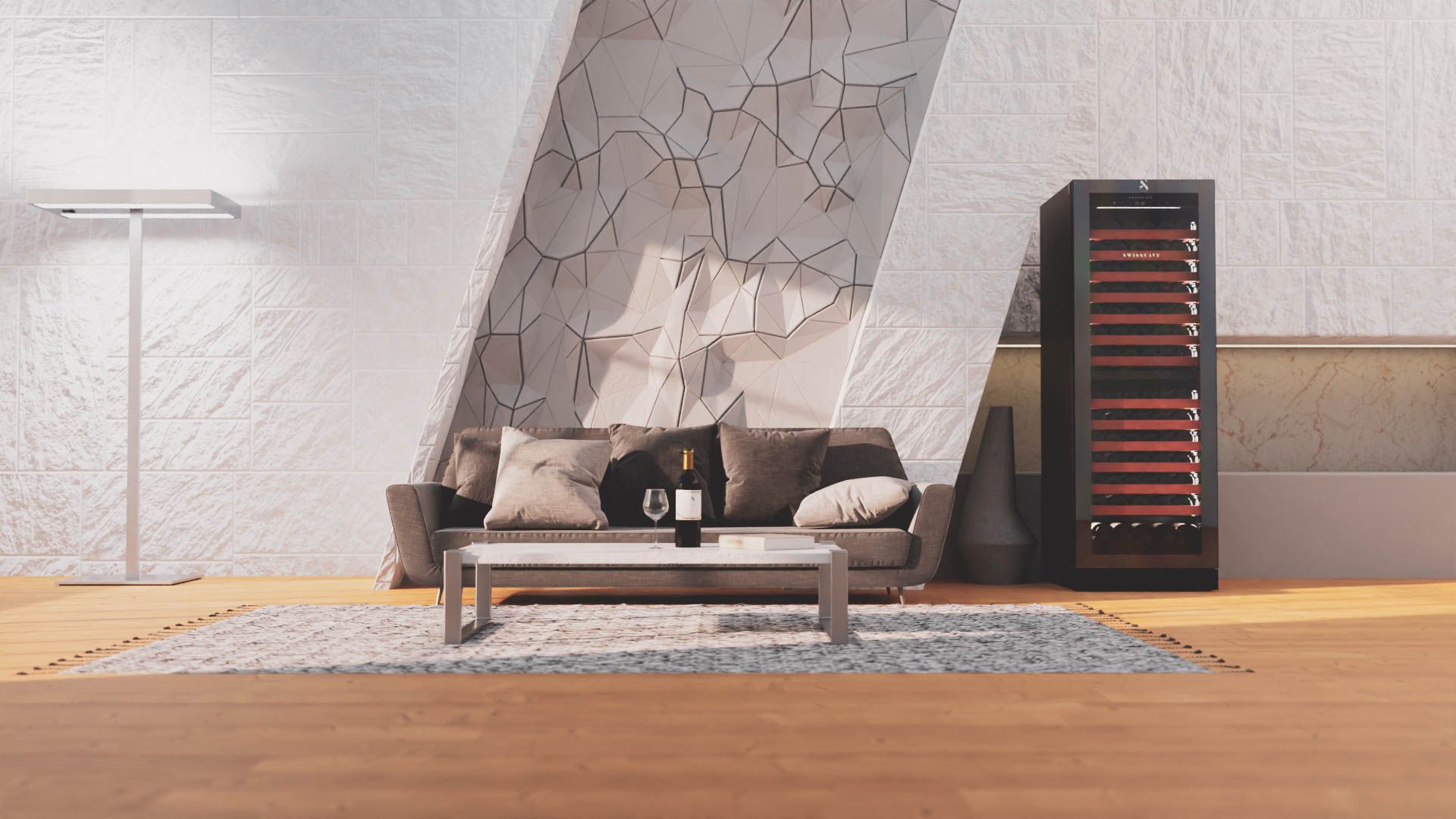 SWISSCAVE WLB-460DFL-MIX Dual Zone Wine Cooler – 172cm, 152 Bottle Capacity