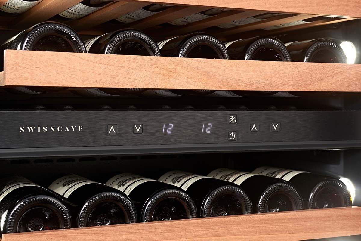 SWISSCAVE WIB-178DFP Dual Zone Wine Cooler – 178cm Built-In, 94 Bottle, Panel Ready