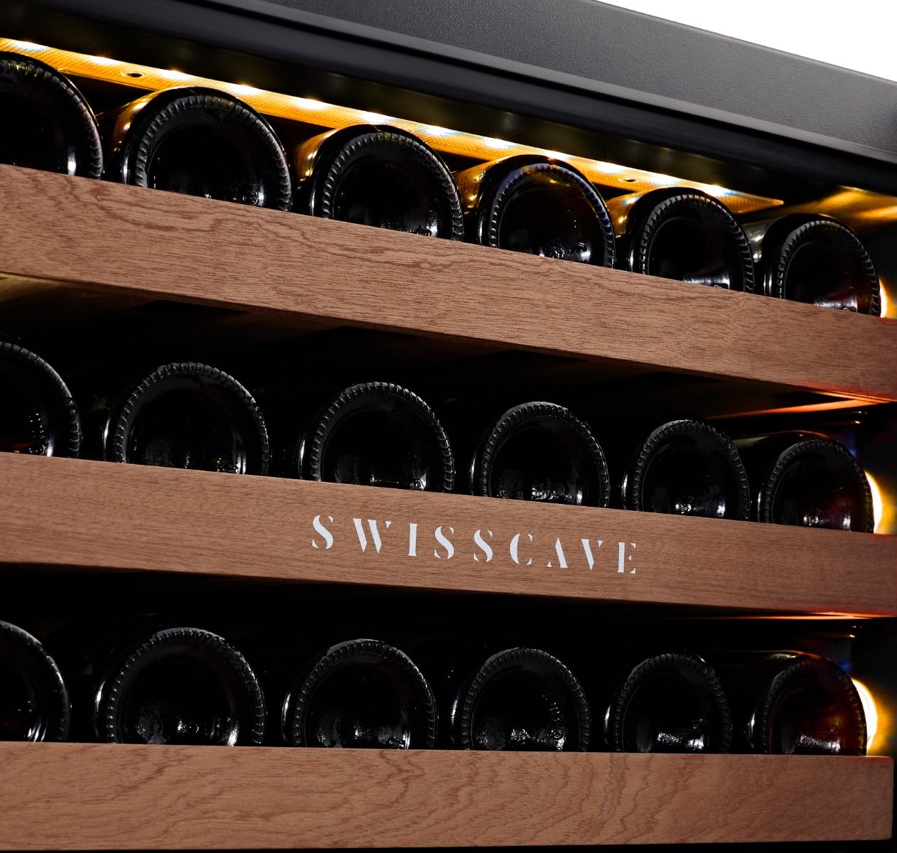 SWISSCAVE WIB-88DFP Dual Zone Wine Cooler – 88cm Built-In, 40 Bottle, Panel Ready
